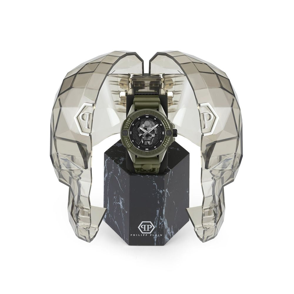 Мъжки часовник Men’s watch Philipp Plein THE SKULL ECOCERAMIC PWUBA0423 Military Green Box view