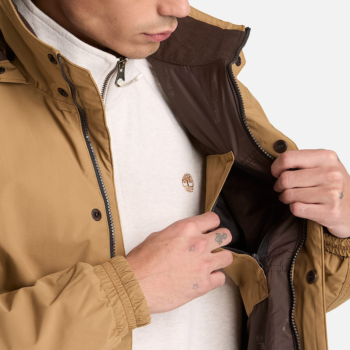 Мъжко яке Men’s waterproof insulated bomber Timberland TBC0YH78AKX Brown inside view