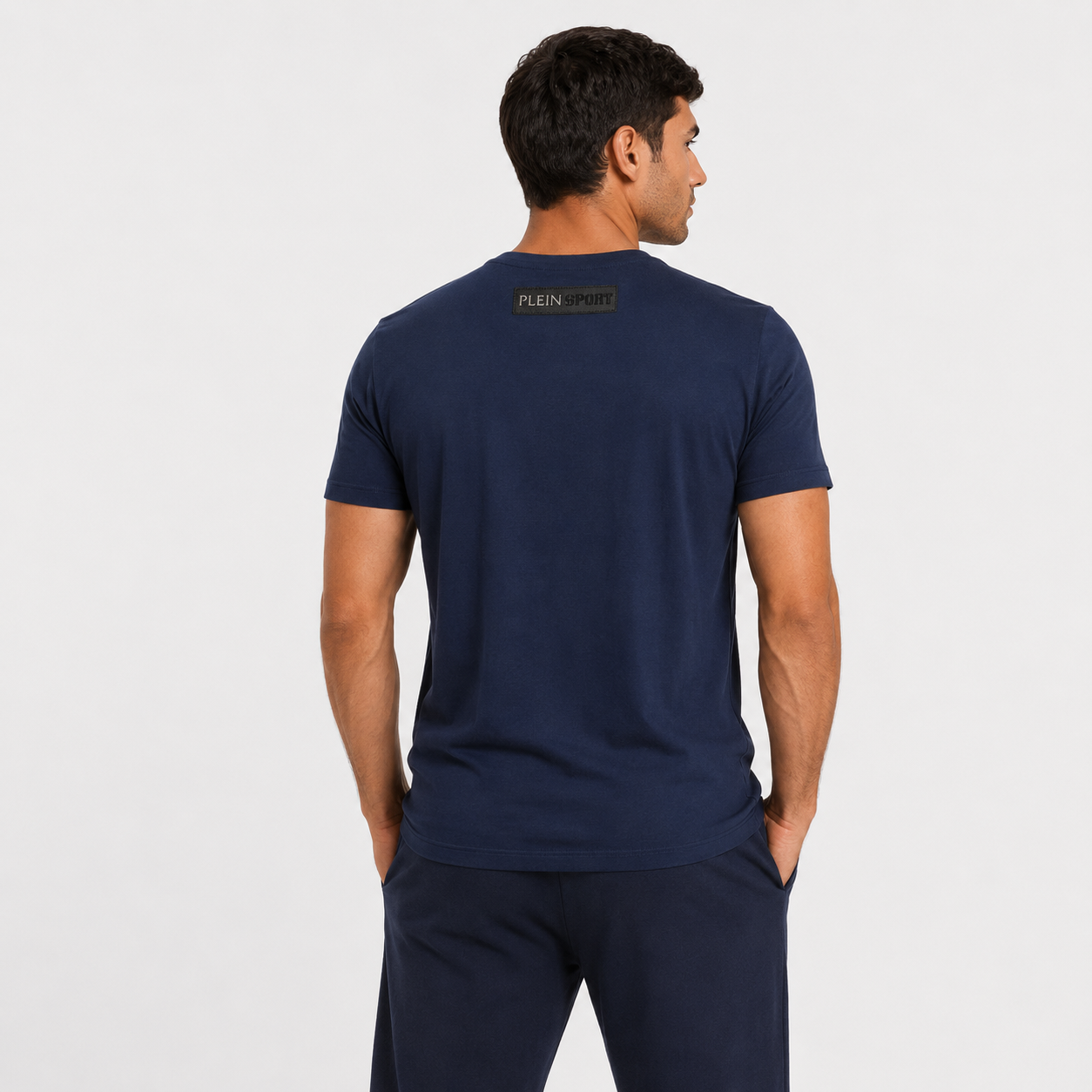Мъжка синя тениска Plein Sport Men T-shirt TIPS112 85 Back View