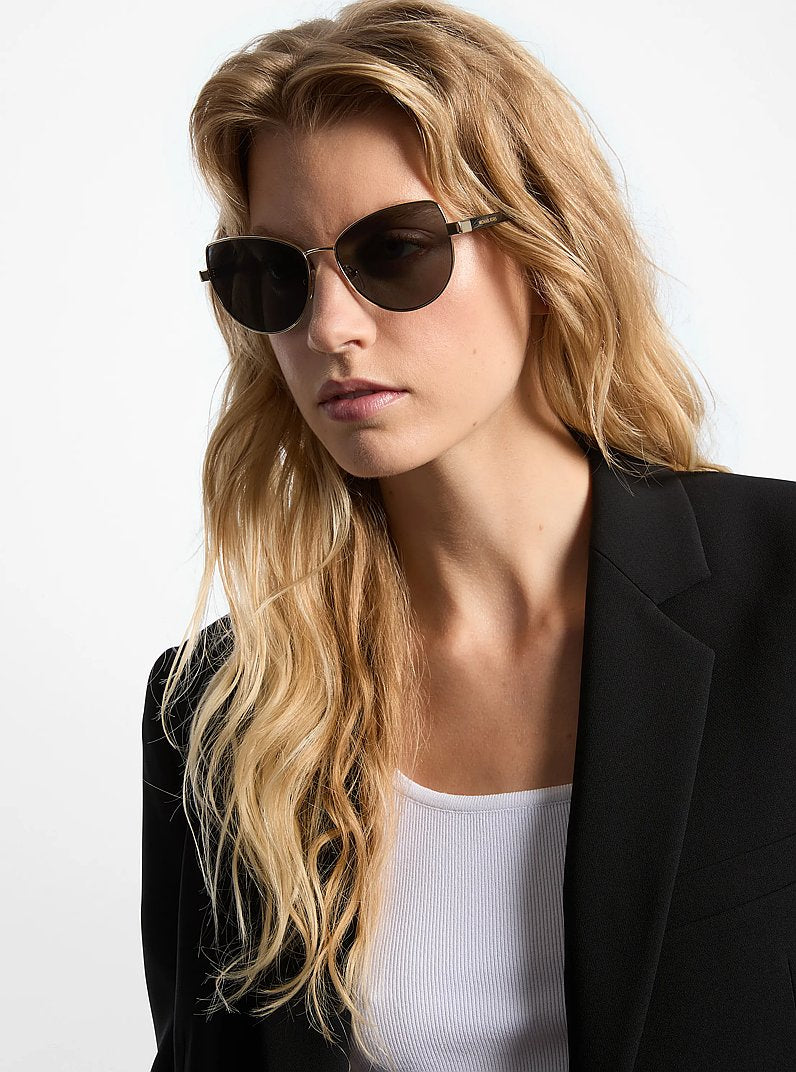 Дамски слънчеви очила Women’s Metal sunglasses MICHAEL KORS Lanikai MK-1162 Golden lifestyle view