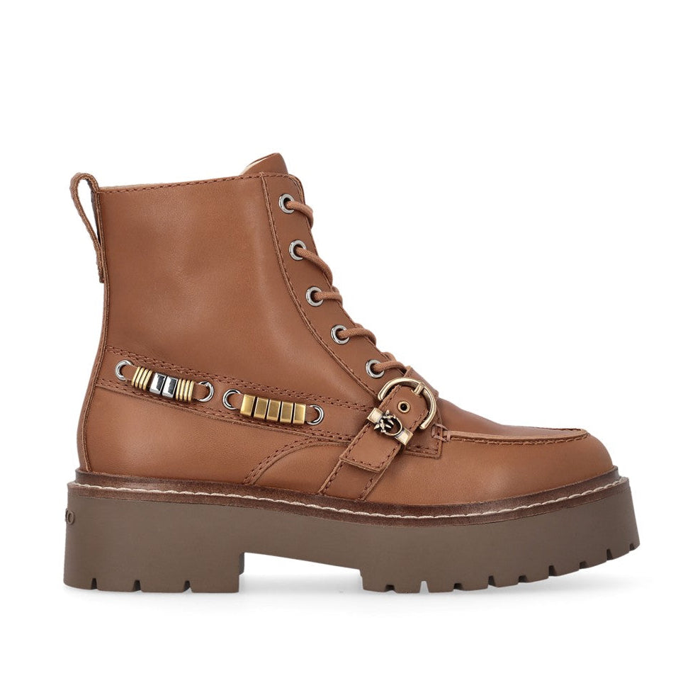 Дамски боти Women’s ankle boots Pinko Margaret 03 SD0565P001G8U Brown lateral view
