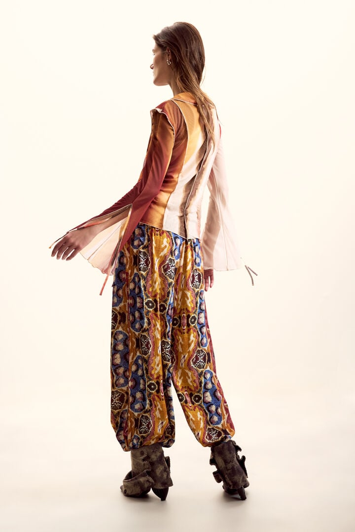 Дамска риза Women’s buttoned shirt Desigual by M. Christian Lacroix 26SWTK28 1001 back view