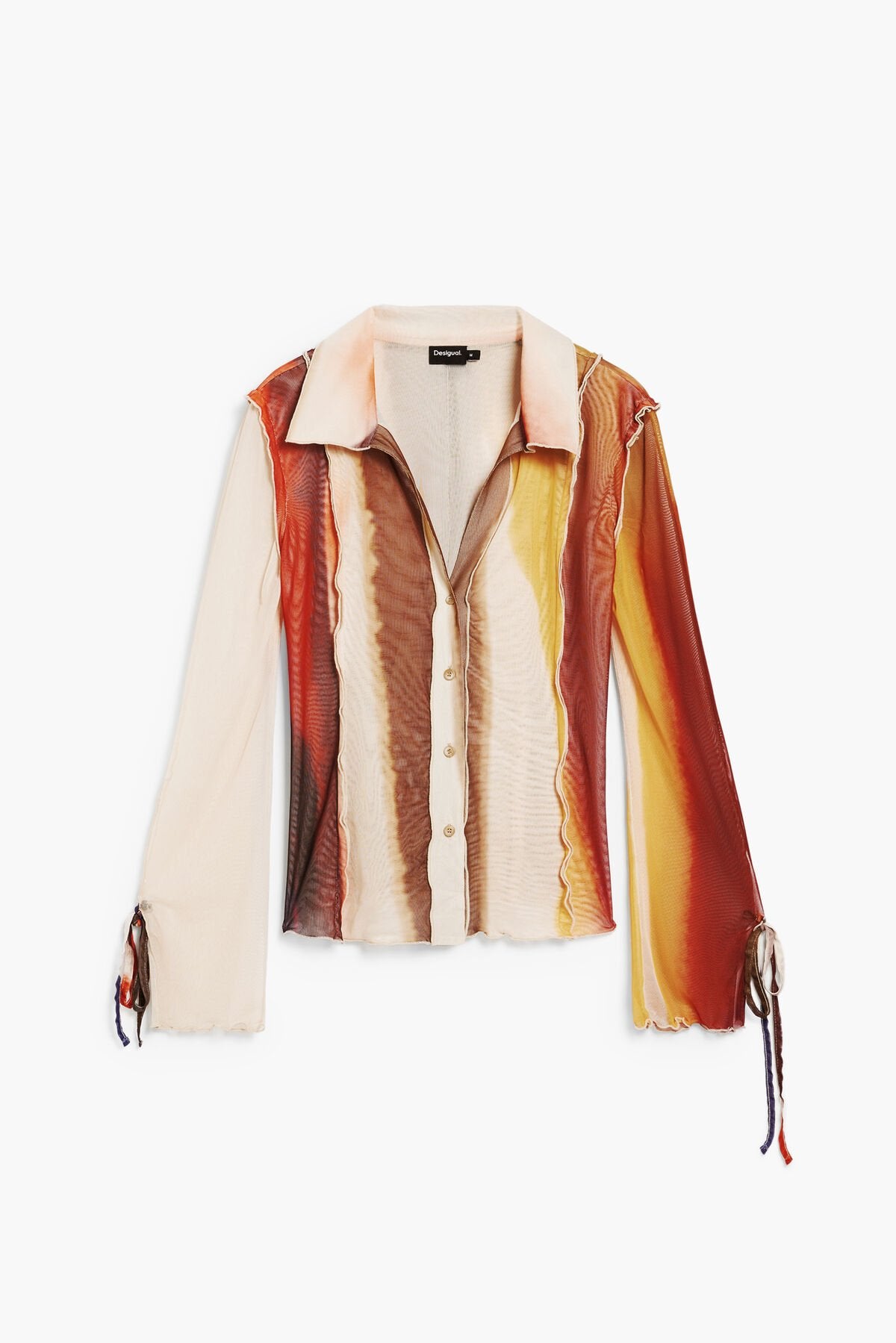 Women’s buttoned shirt Desigual by M. Christian Lacroix 26SWTK28 1001 front view