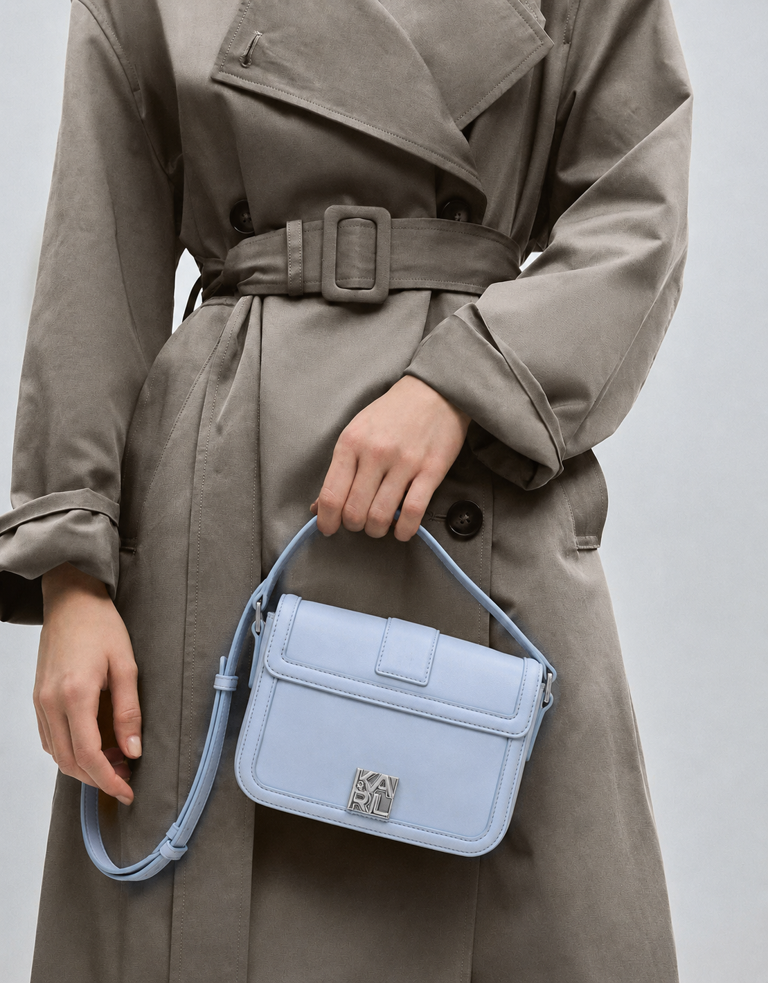 Дамска чанта през рамо Women’s crossbody bag Karl Lagerfeld BSW300041KZ Light Blue lifestyle view 2