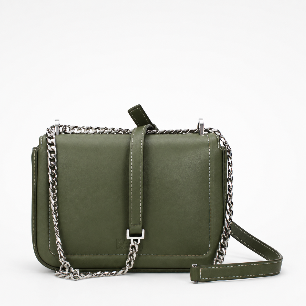 Дамска чанта през рамо Women’s crossbody bag Karl Lagerfeld K/Signature ASW300391LB Olive Green back view