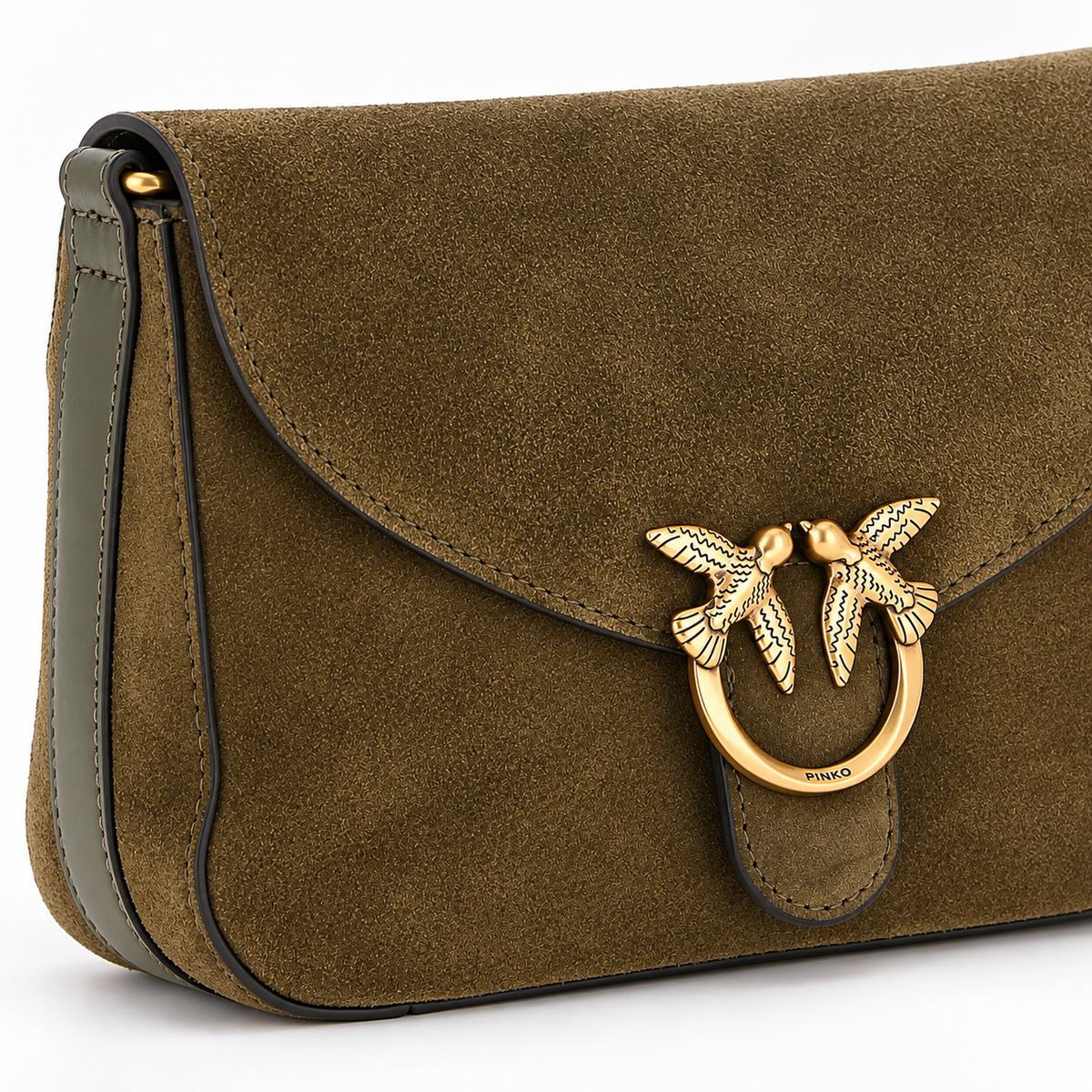 Дамска чанта през рамо Women’s crossbody bag Pinko Love Satchel 107655A0F6 V65Q Military Green detail view