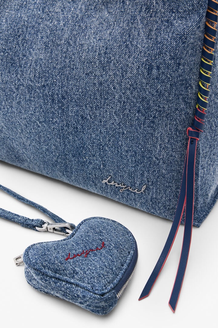 Дамска чанта Women’s denim shoulder bag Desigual 26SAXD31 5005 denim detail view