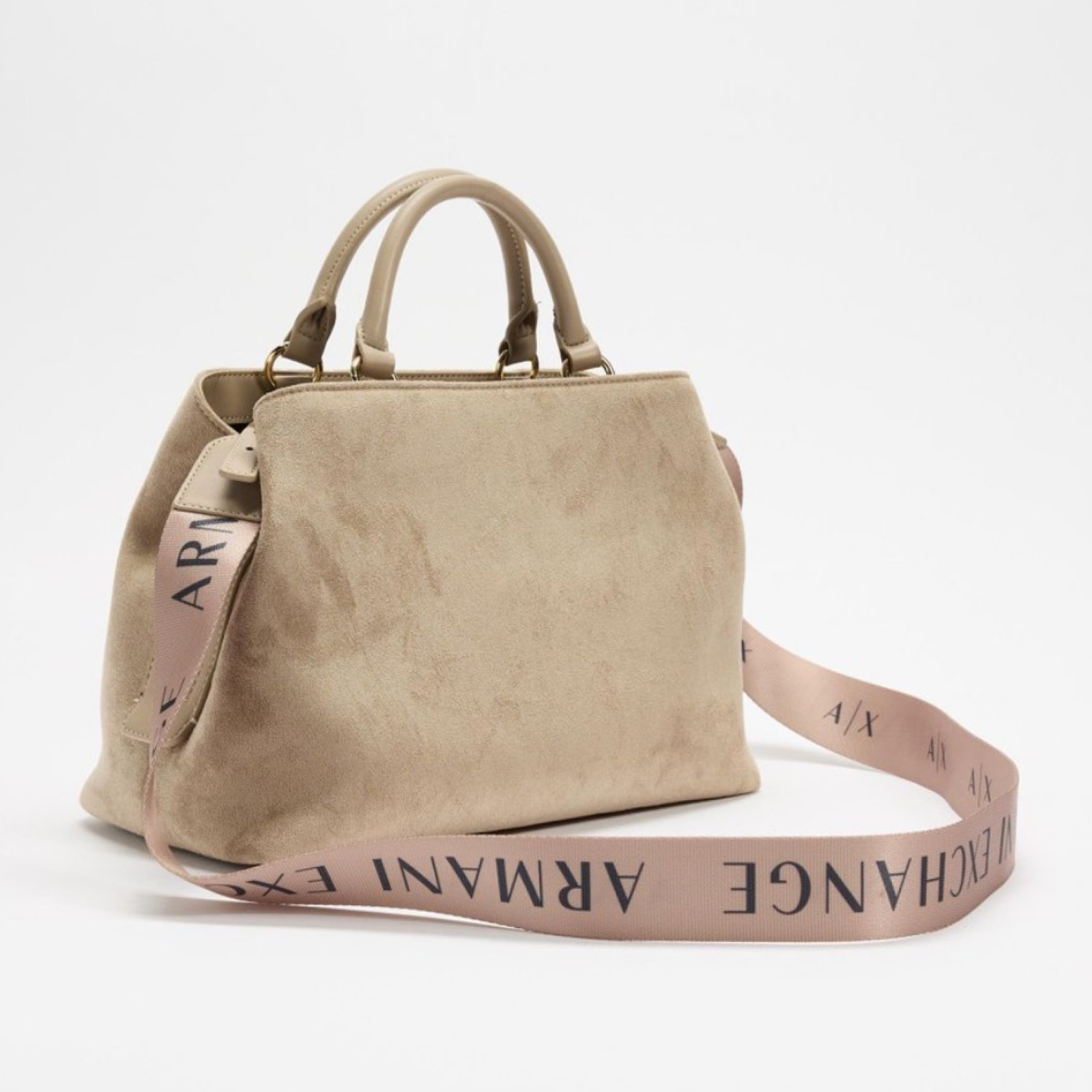 Дамска чанта за ръка Women’s handbag Armani Exchange XW001545 AF22630 U6223 Beige back view