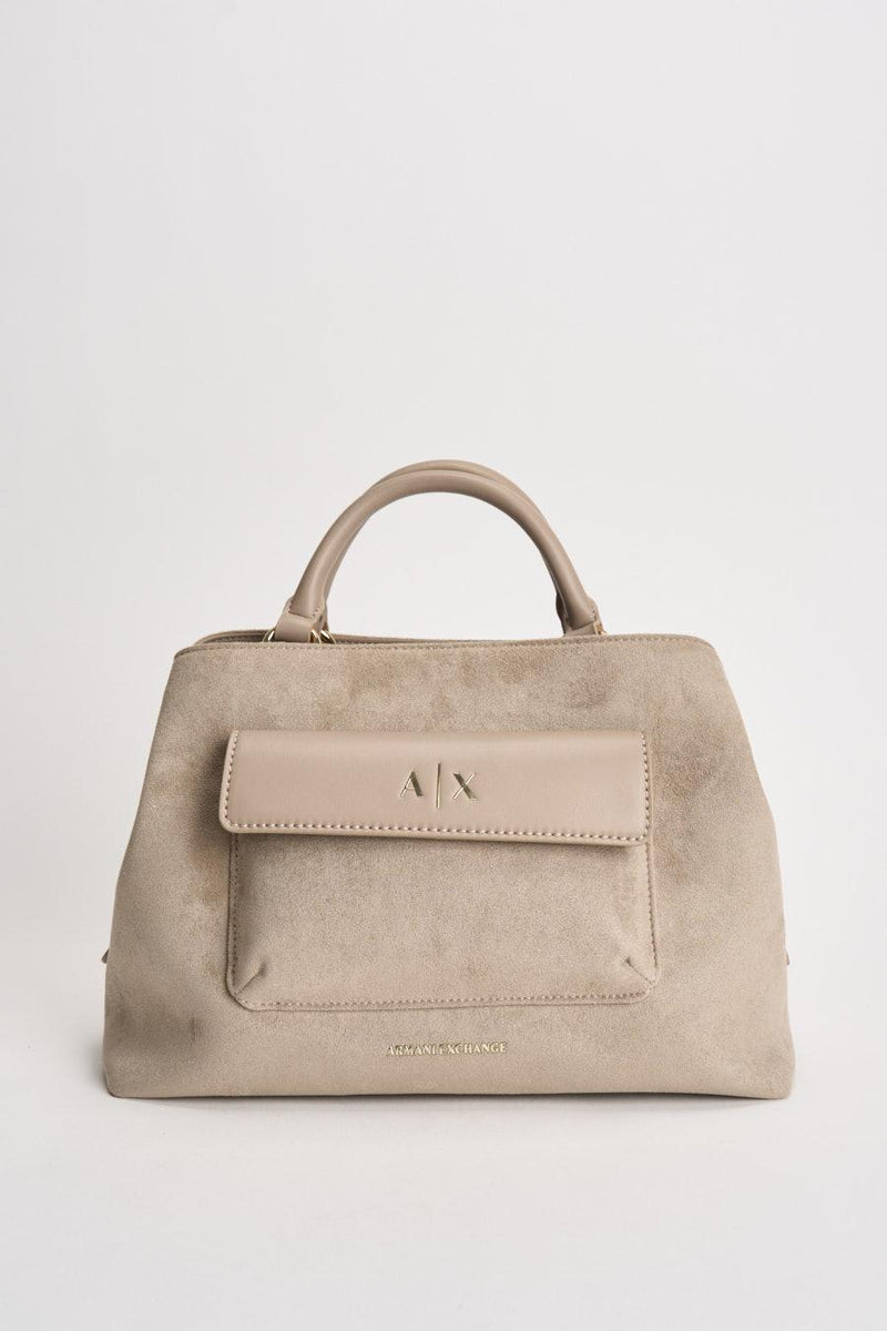 Дамска чанта за ръка Women’s handbag Armani Exchange XW001545 AF22630 U6223 Beige front view 2