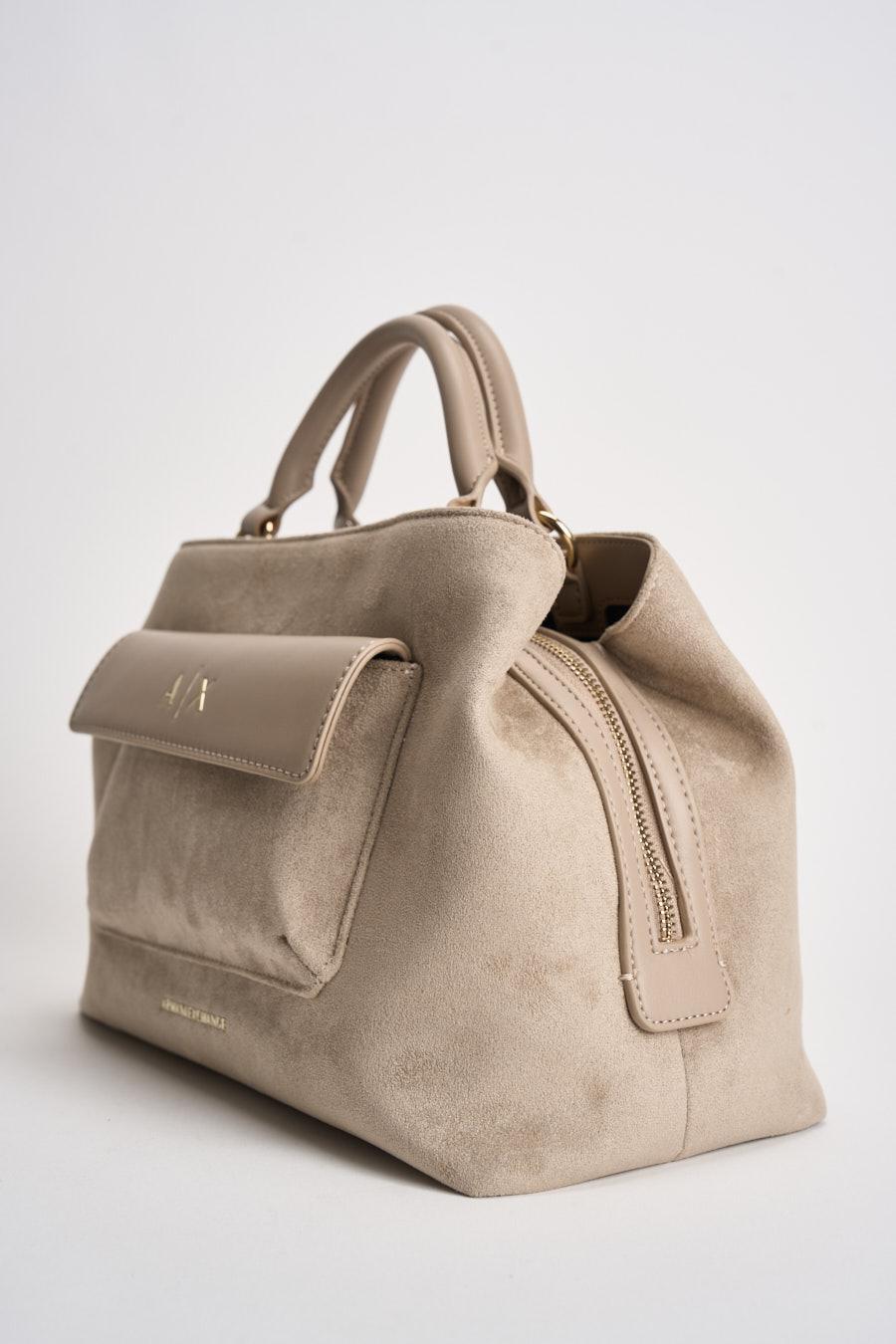 Дамска чанта за ръка Women’s handbag Armani Exchange XW001545 AF22630 U6223 Beige side view