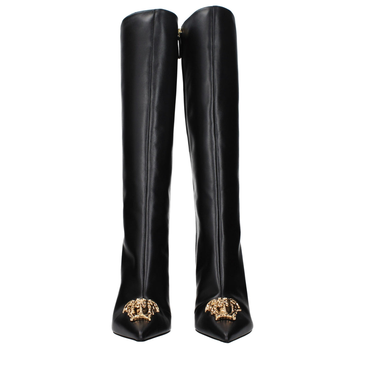 Дамски ботуши с ток Women’s high-heel boots Versace Medusa ’95 1020734 1A02087 1B00V Black front view