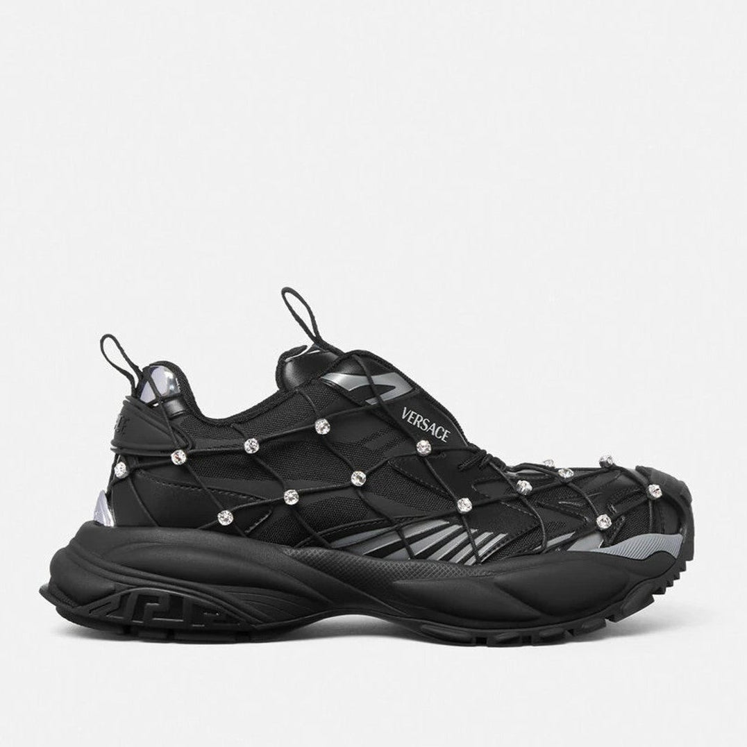 Дамски кецове Women’s mesh sneakers Versace Mercury VS 02 10163801A115082B060 Black lateral view