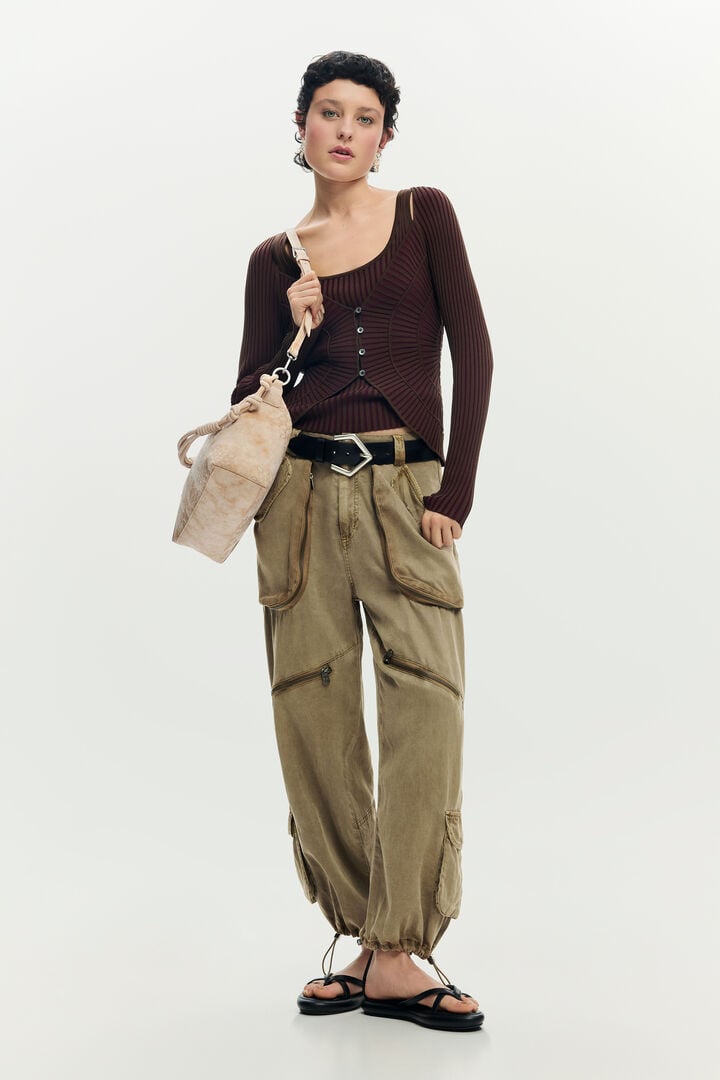 Дамска чанта за рамо Women’s shoulder bag Desigual 26SAXPB7 1018 Beige head to toe view