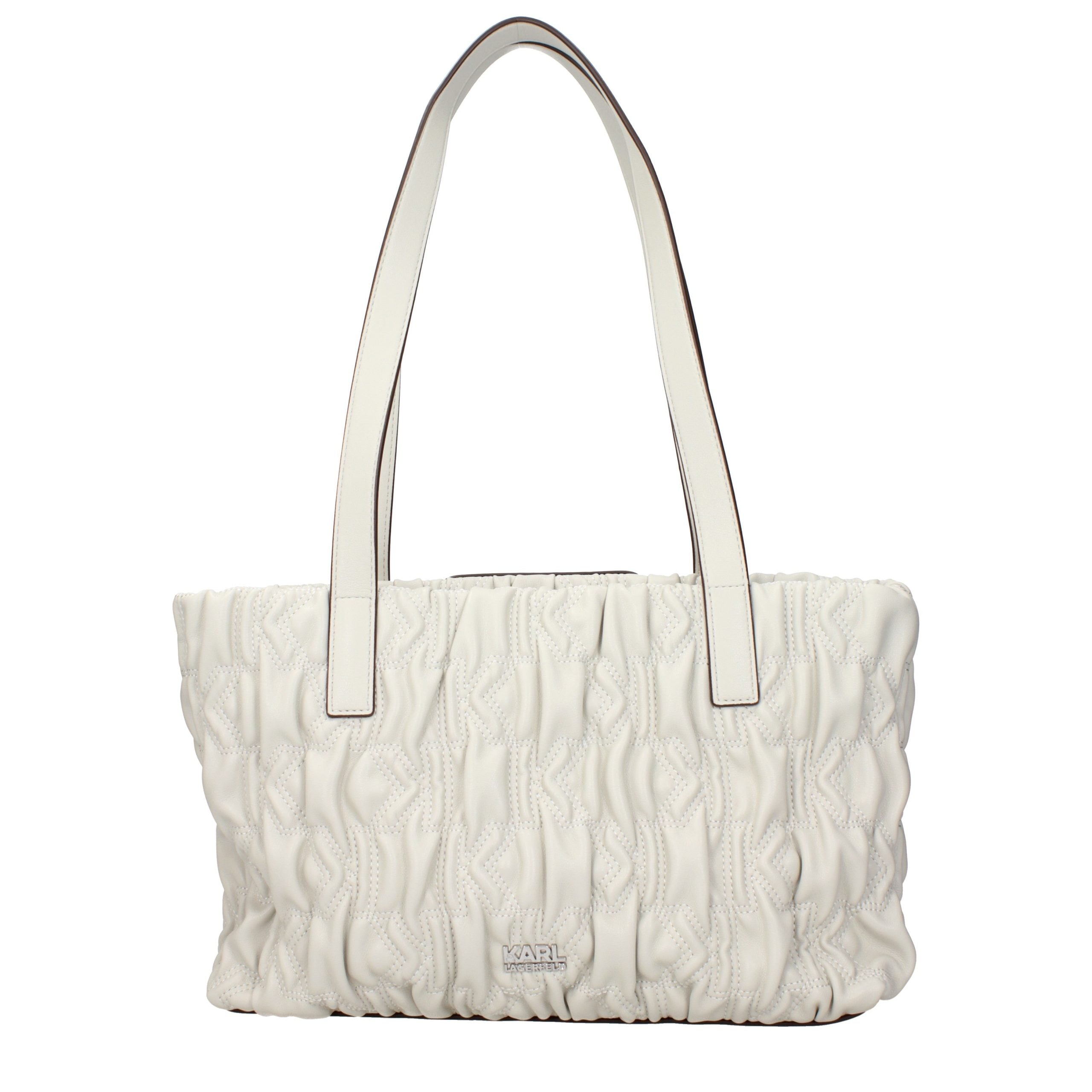 Дамска чанта Women’s shoulder bag Karl Lagerfeld K/Signature Kuilt BSW300282GL Off White back view