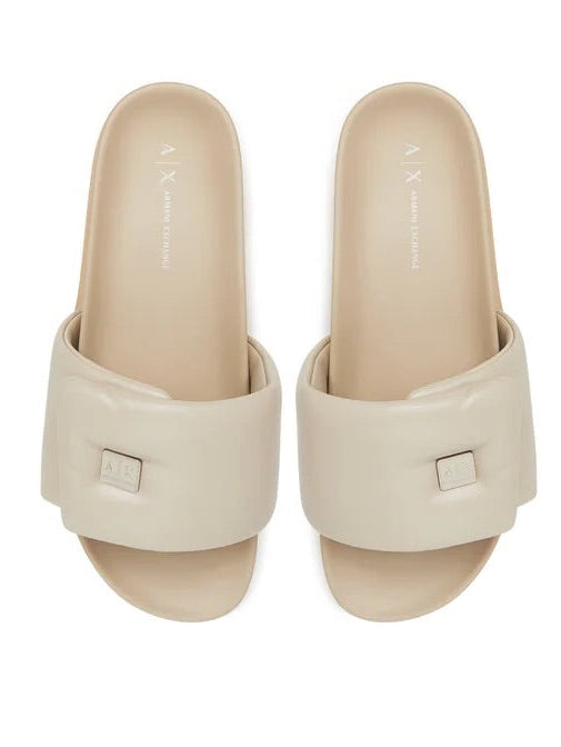 Дамски чехли Women’s slippers Armani Exchange XDP061 XV926 01819 Beige top view