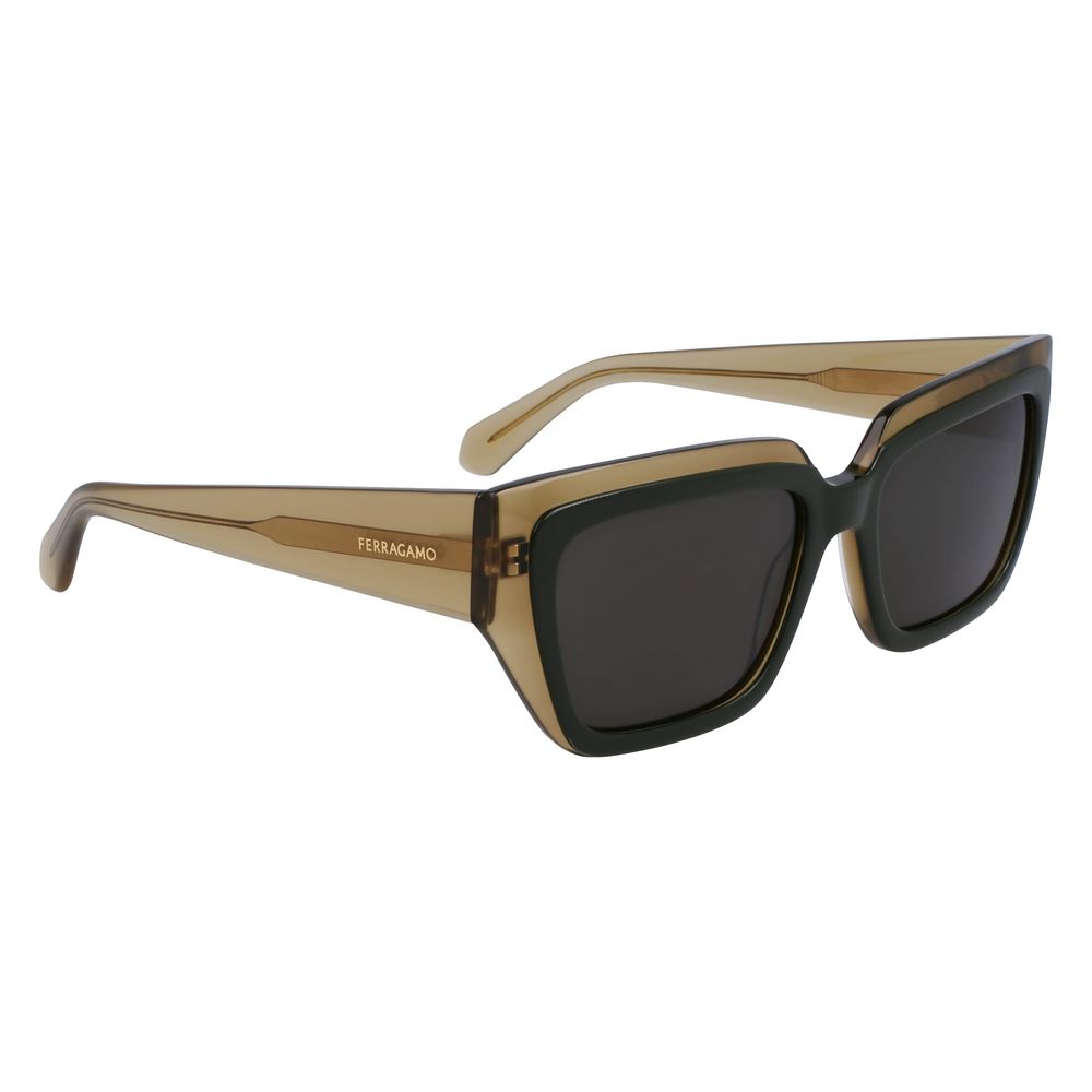 Дамски слънчеви очила Women’s sunglasses FERRAGAMO SF2002S 327 Transparent Olive angled view