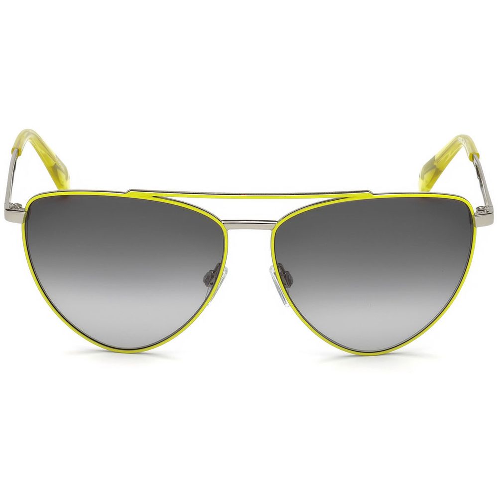 Дамски слънчеви очила Дамски слънчеви очила Women’s sunglasses Just Cavalli JC839S 41B Shiny Palladium with Fluorescent Yellow front view