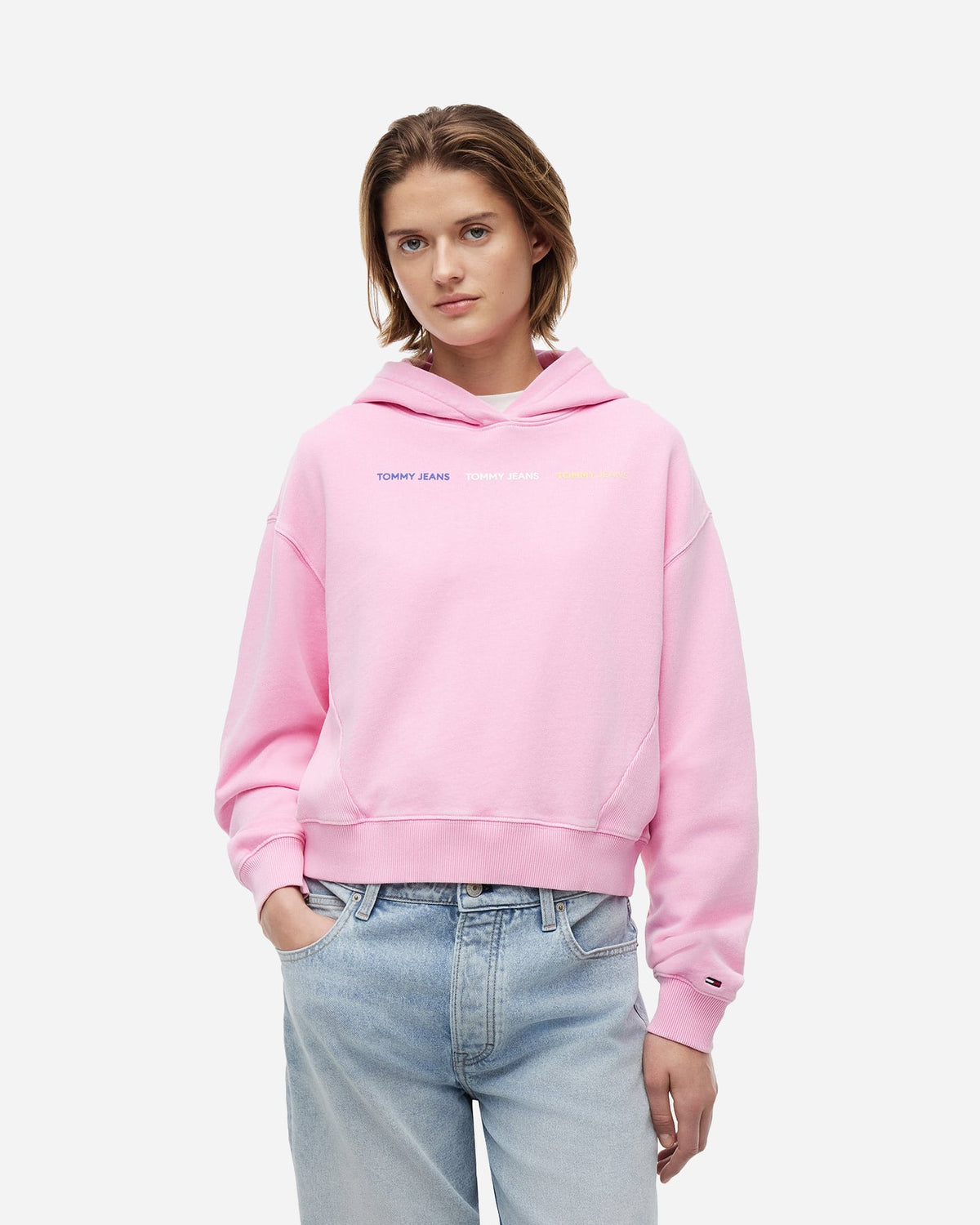 Дамски суичър Women’s sweatshirt Tommy Hilfiger Jeans DW0DW22906 TOU Pink front view