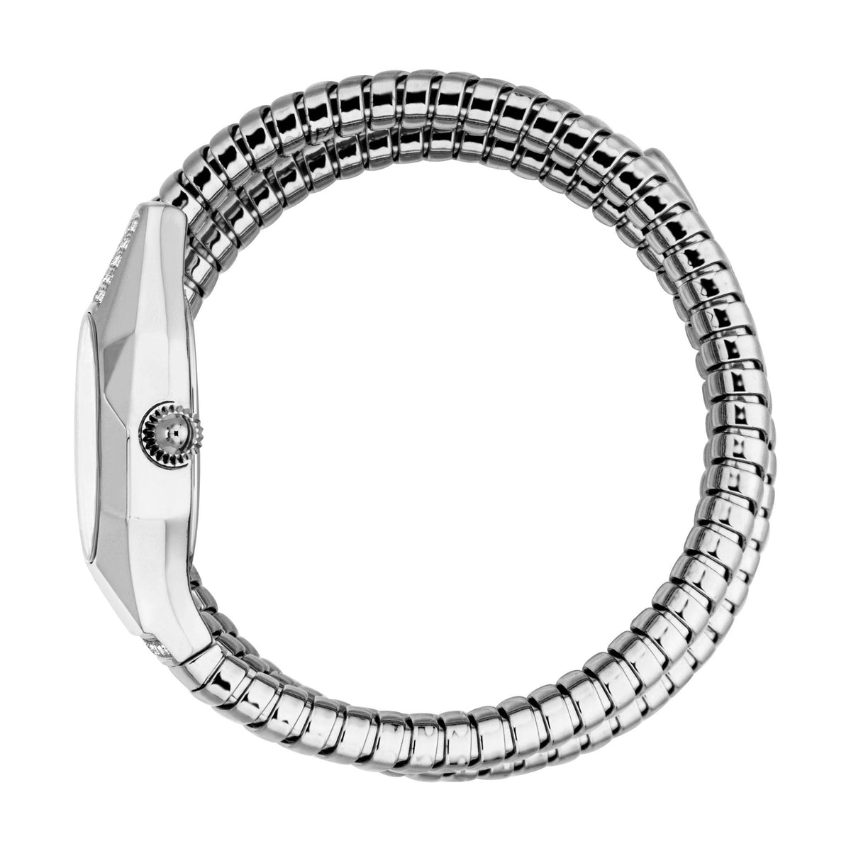 Women’s watch Just Cavalli Signature Snake Lunara Silver JC1L397M0015 side view