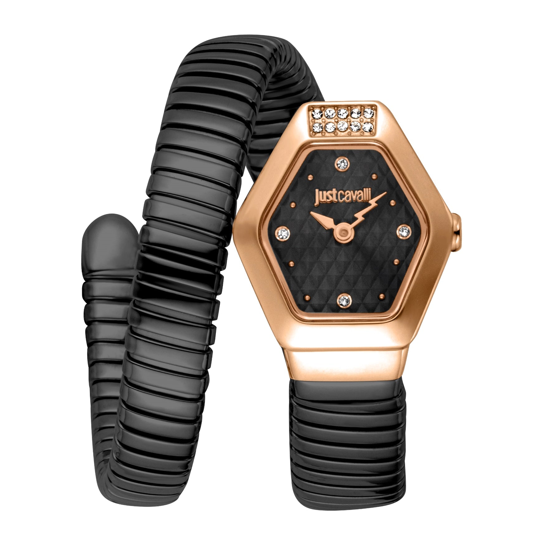 Дамски часовник Women’s watch Just Cavalli Signature Snake Splora JC1L394M0075 Black