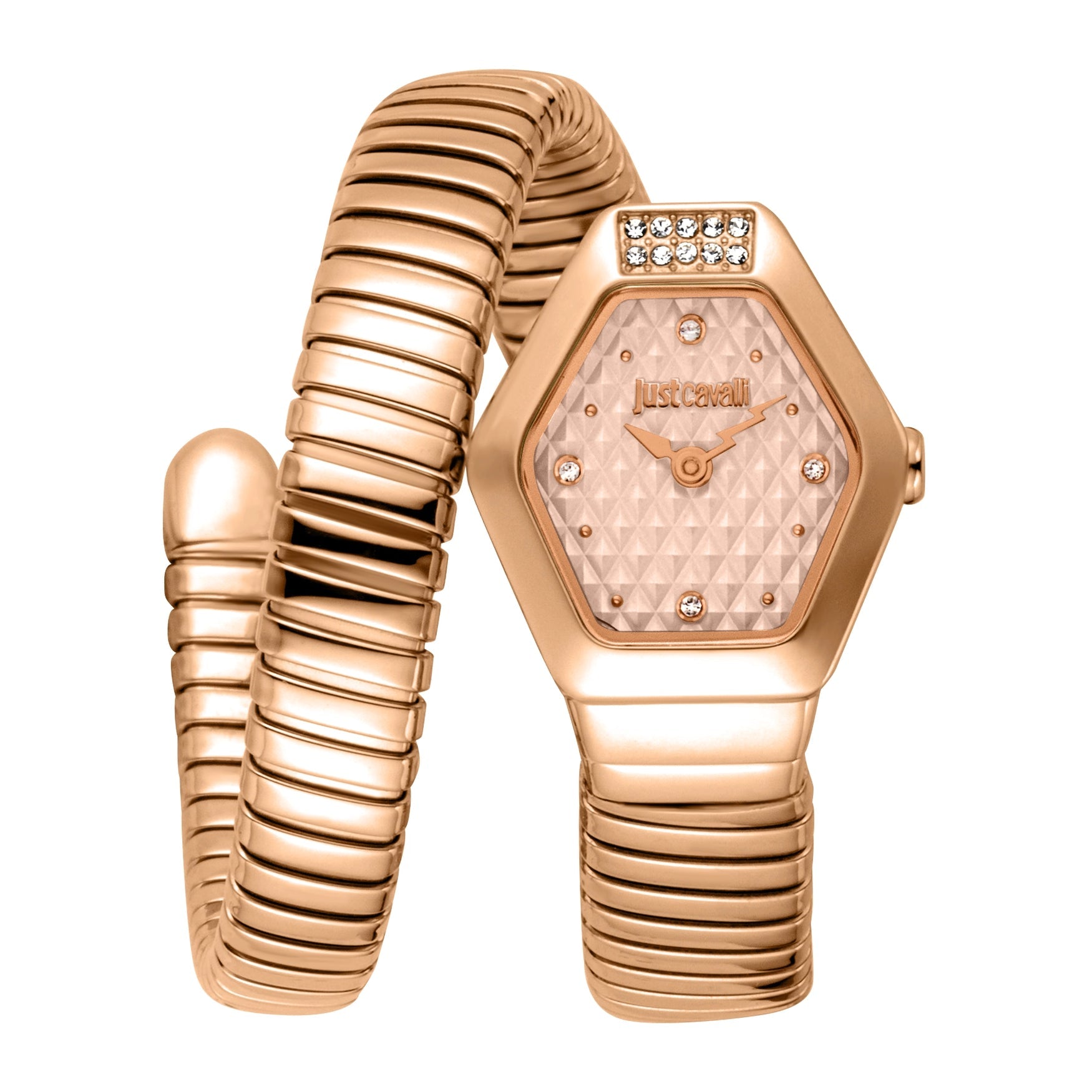 Дамски часовник Women’s watch Just Cavalli Signature Snake Splora Rose Gold JC1L394M0045