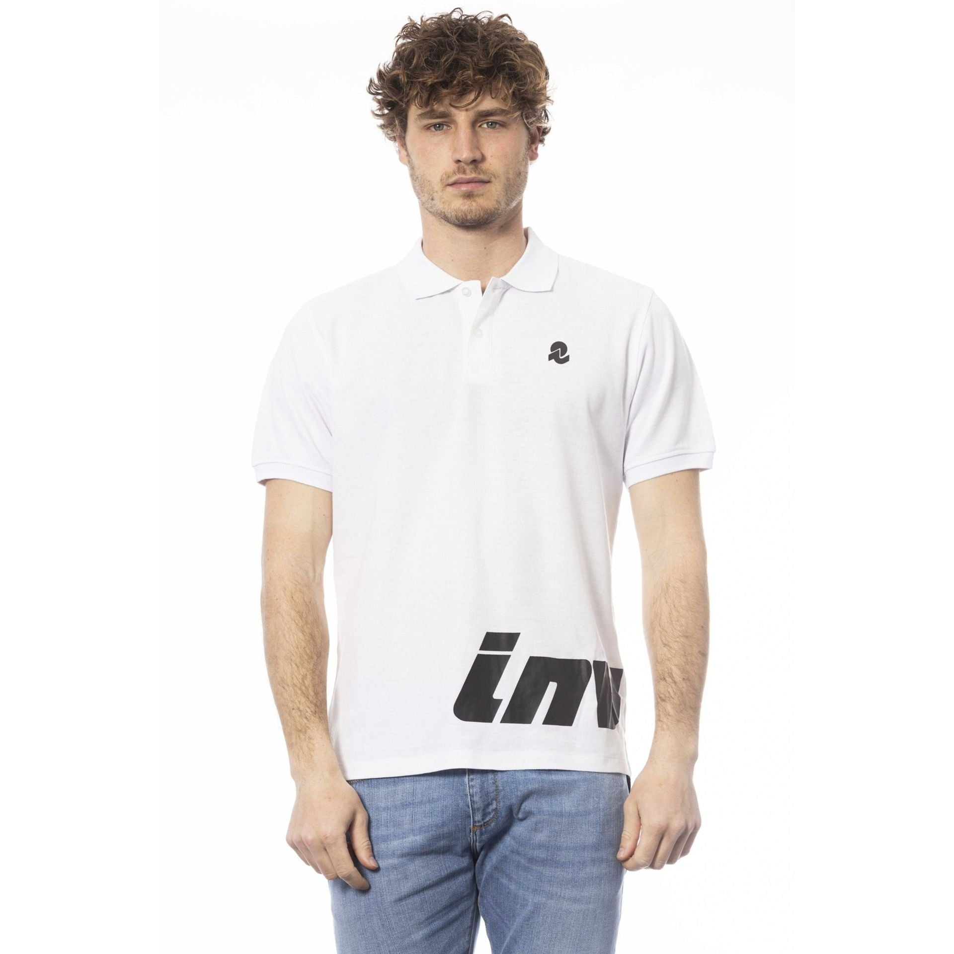 Мъжка поло тениска в бяло Men’s polo shirt Invicta in White 4452282U 376BIANCOOTTICO Front view