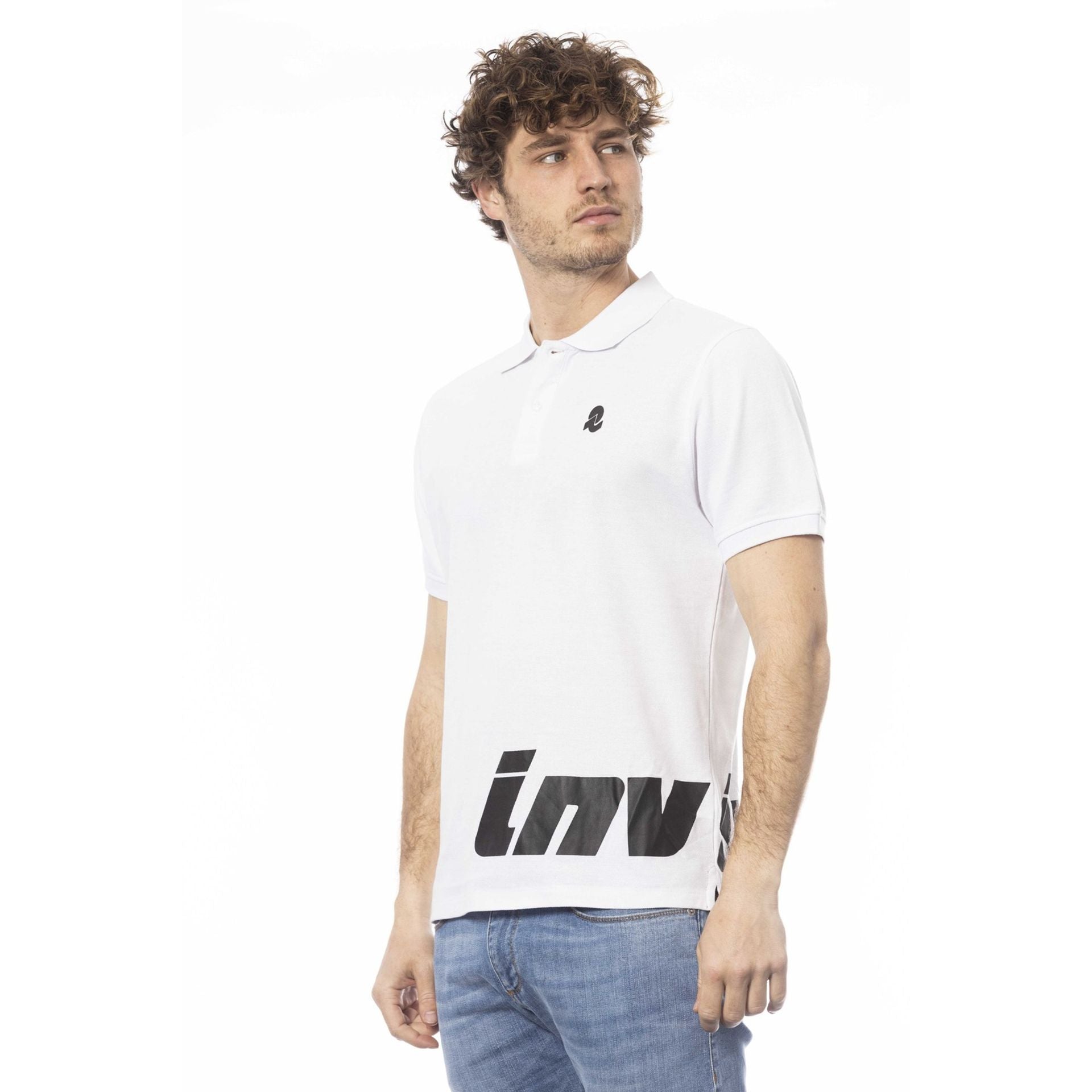 Мъжка поло тениска в бяло Men’s polo shirt Invicta in White 4452282U 376BIANCOOTTICO Angled view