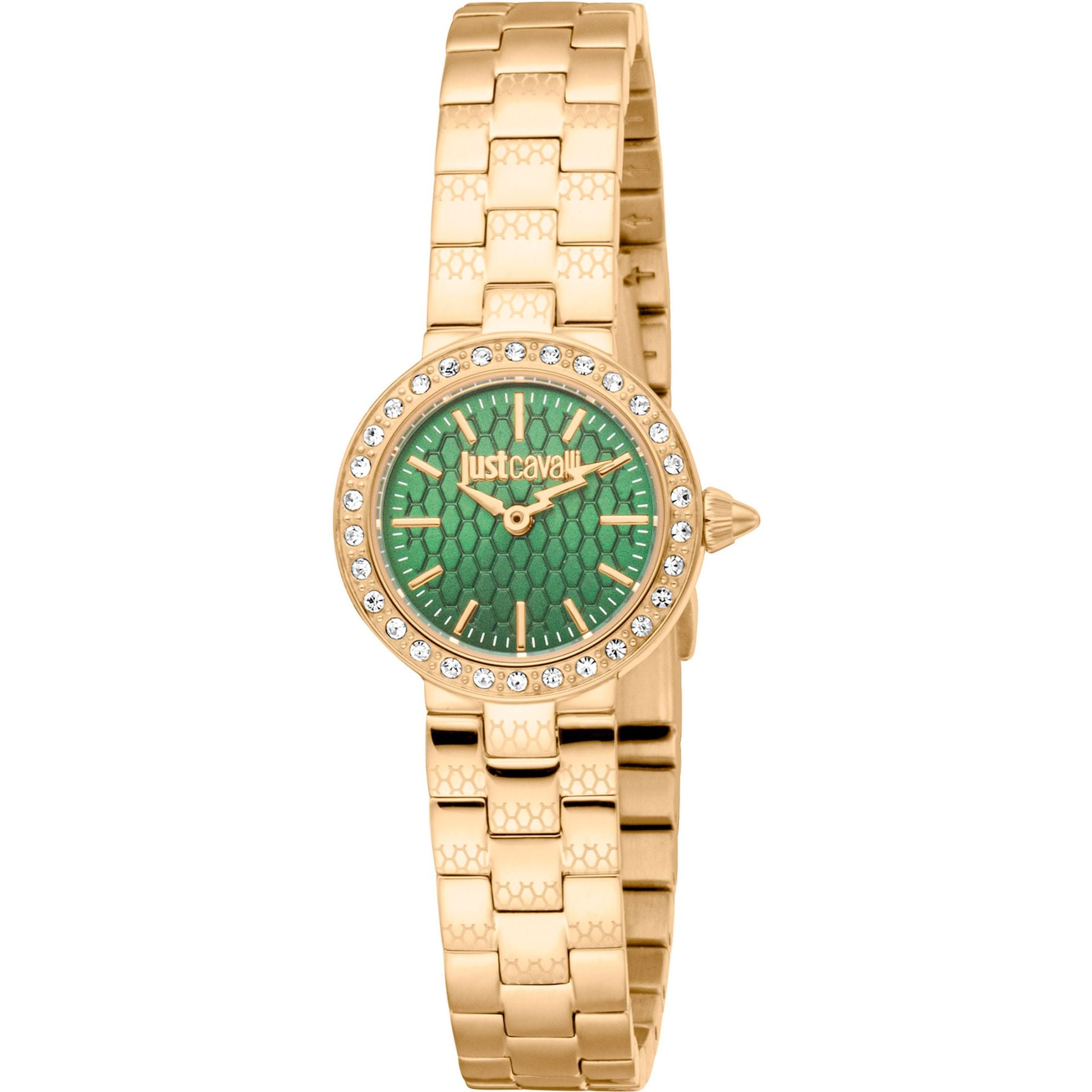 Дамски часовник Women’s watch Just Cavalli Glam Chic Serenita Mini JC1L362M0065 Yellow Gold Green