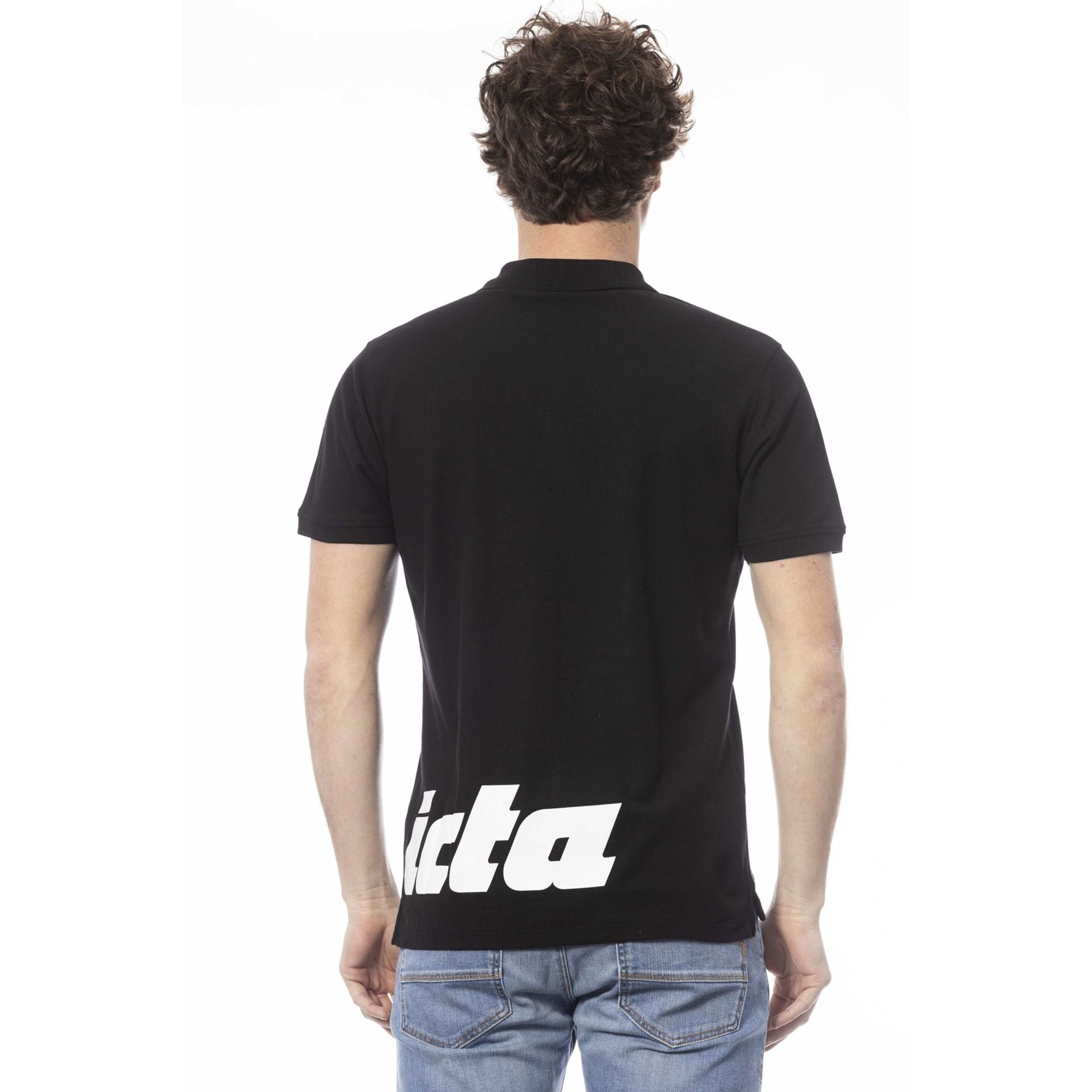 Мъжка поло тениска в черно Men’s polo shirt Invicta in Black 4452282U 7NERO Back view
