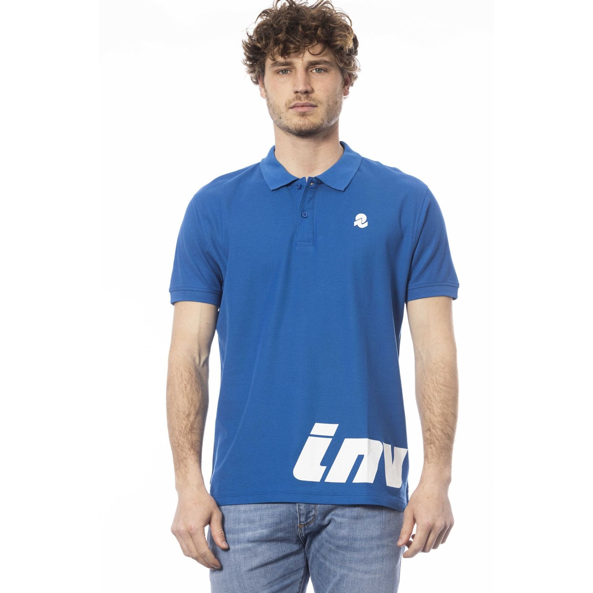 Мъжка поло тениска в синьо Men’s polo shirt Invicta in blue 4452282U 12BLUETTE Front view