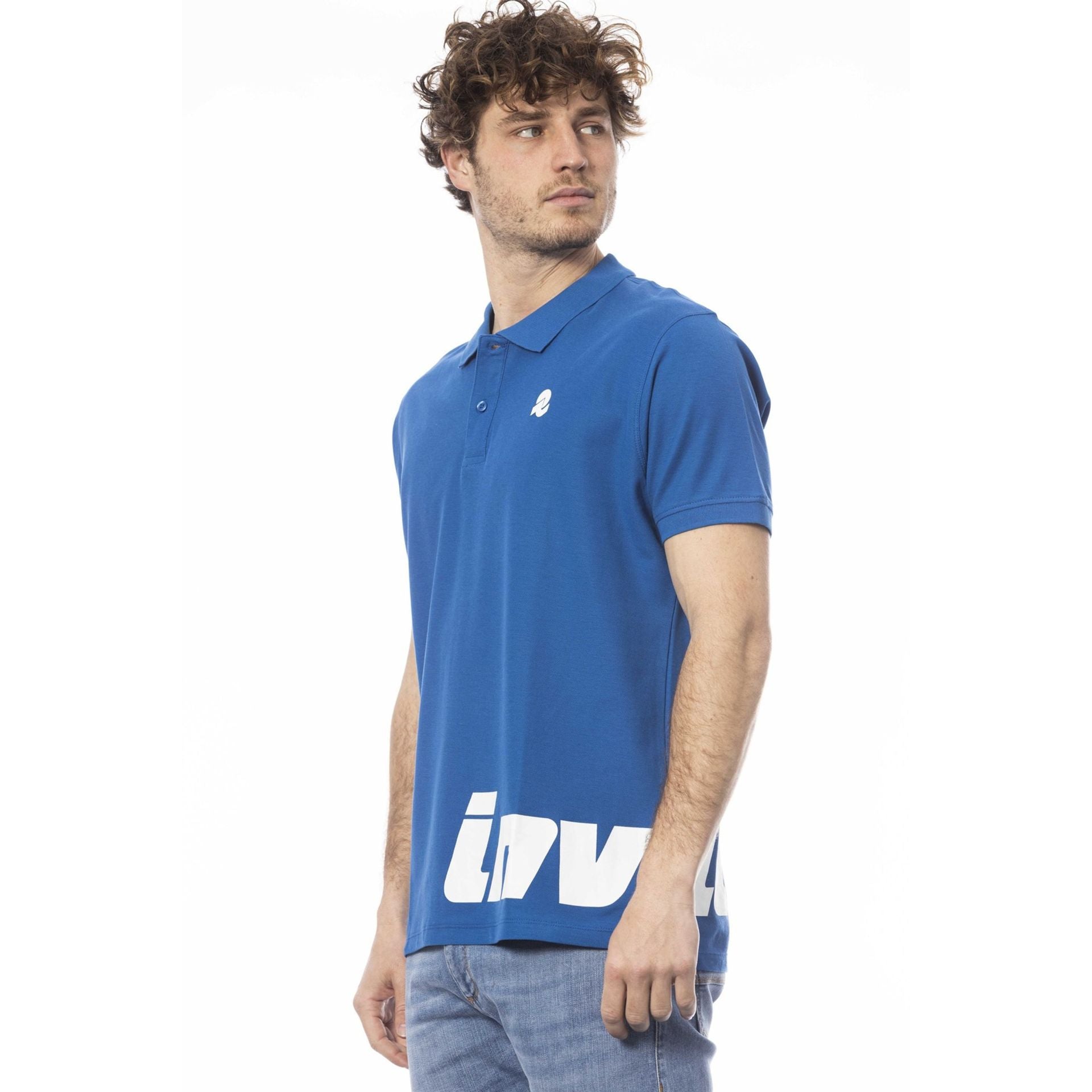Мъжка поло тениска в синьо Men’s polo shirt Invicta in blue 4452282U 12BLUETTE Angled view