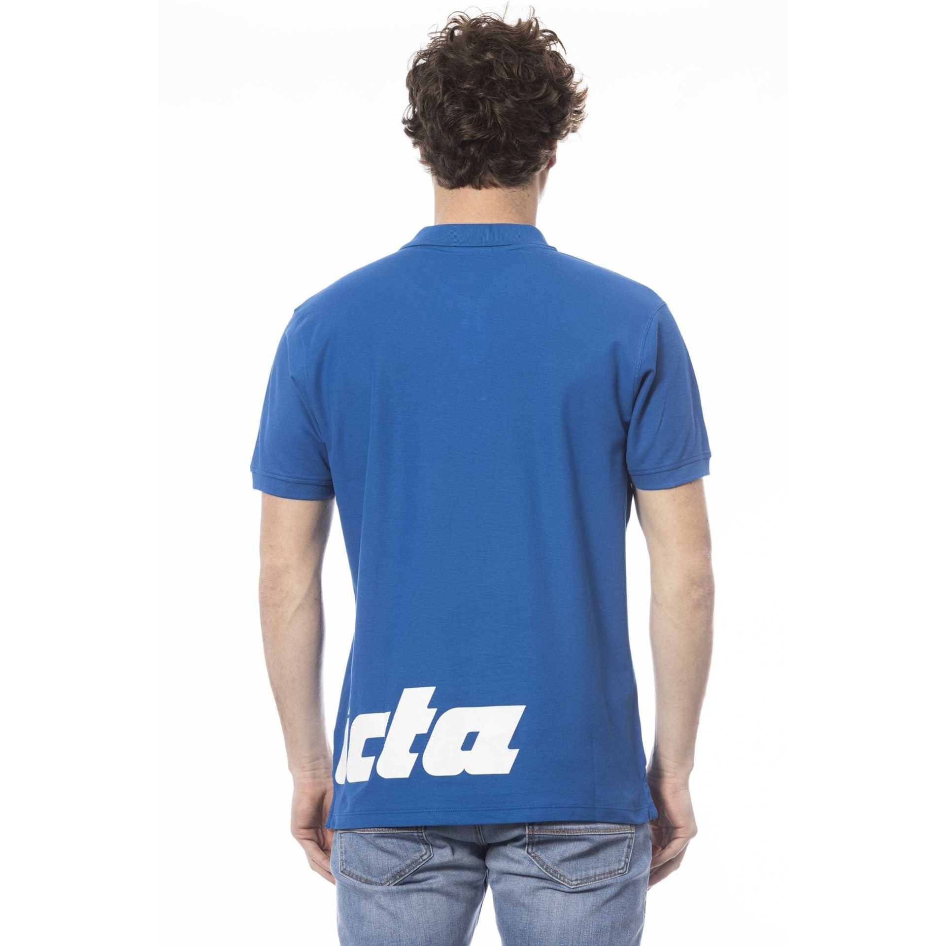 Мъжка поло тениска в синьо Men’s polo shirt Invicta in blue 4452282U 12BLUETTE Back view