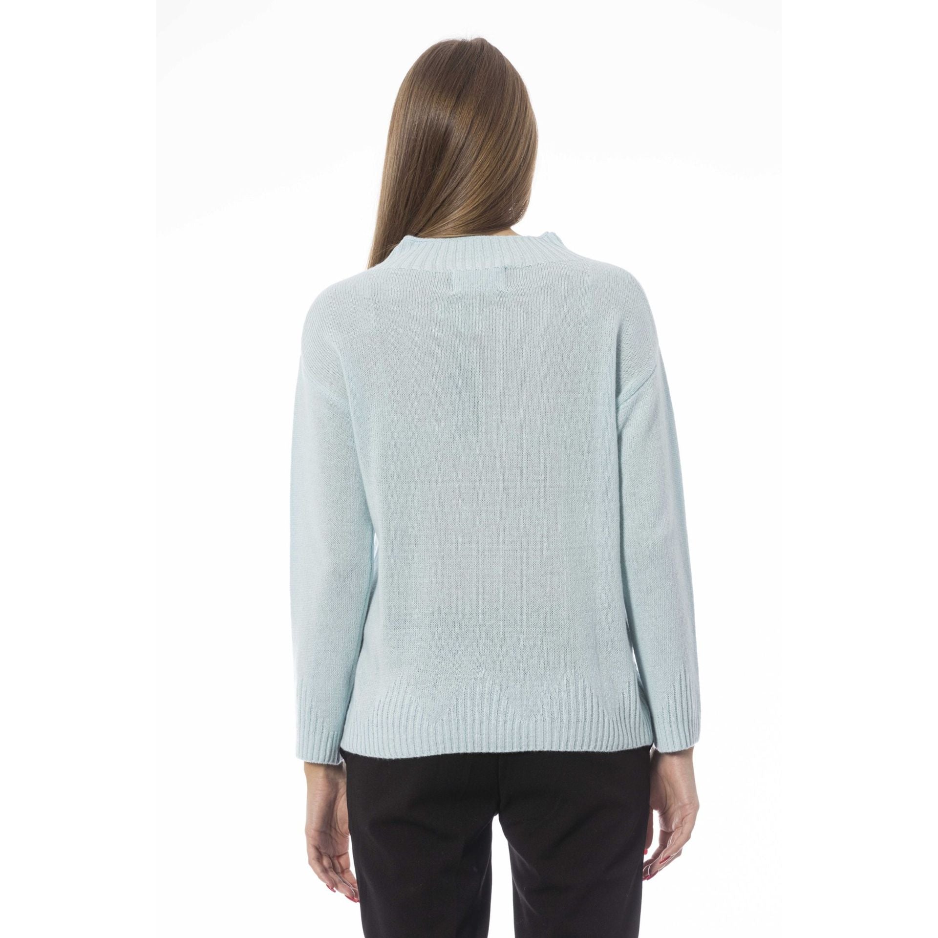Дамски пуловер Women’s sweater Baldinini Trend NW1106 VOLTERRA CIELO back view