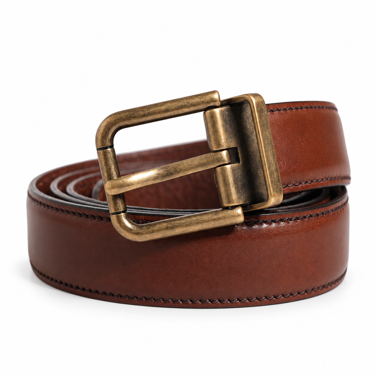 Men's belt Dolce & Gabbana SKU: BC3614 A1828 front coiled view