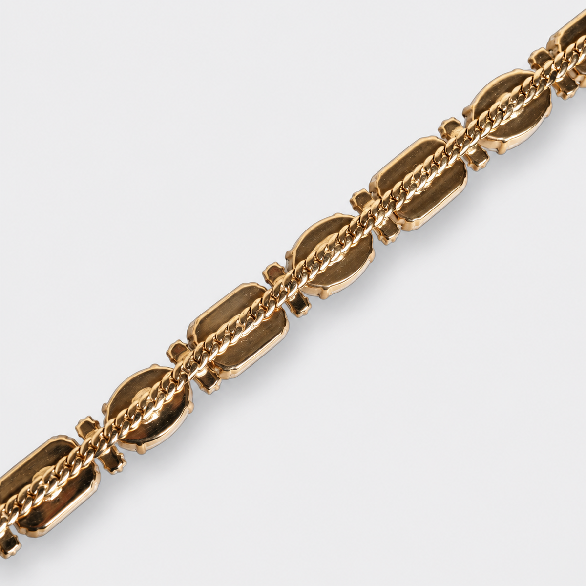 Dolce & Gabbana Blue Leather Crystal Chain Embellished Belt - BE1031 A1419 - studio view 7