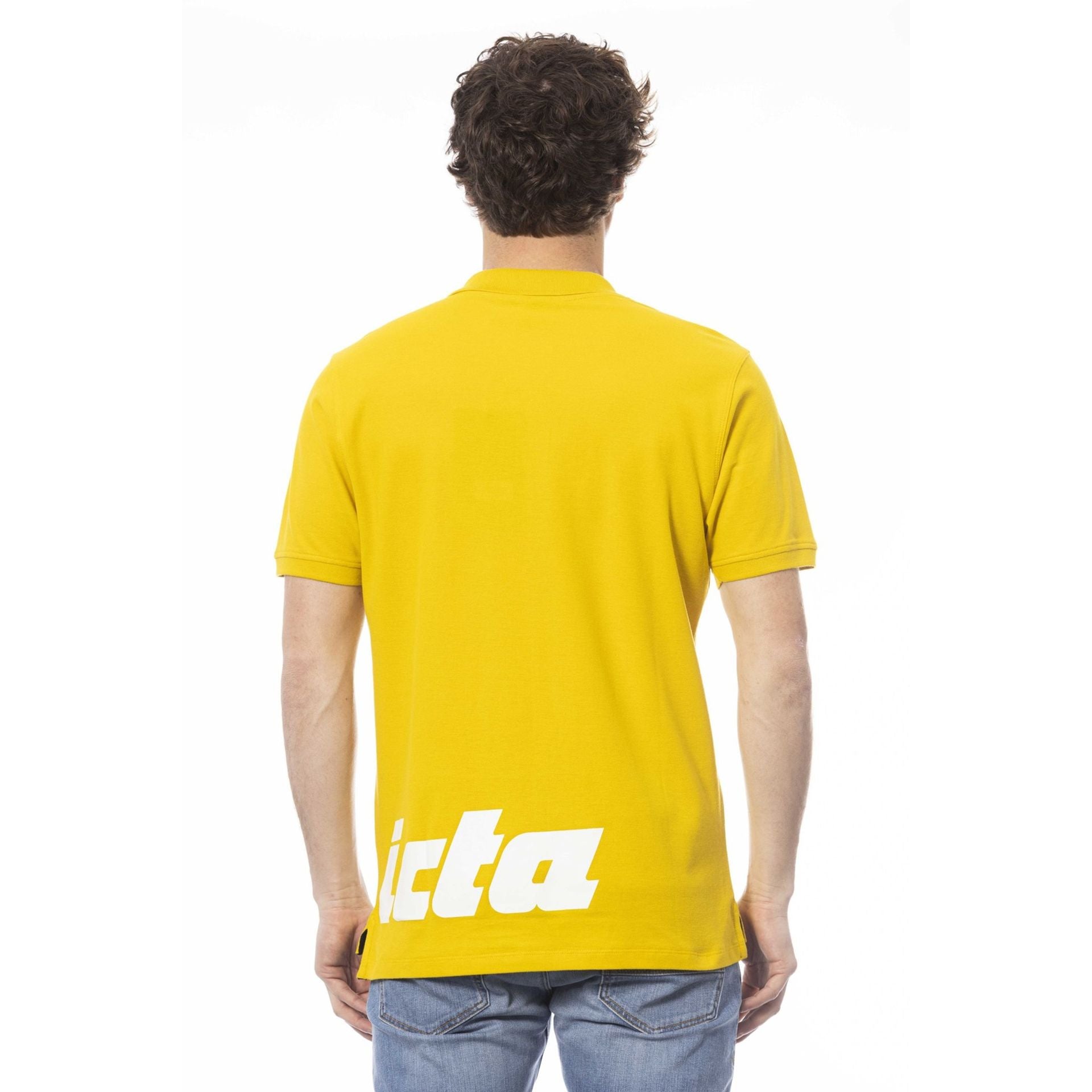 Мъжка поло тениска в жълто Men’s polo shirt Invicta in Yellow 4452282U 2GIALLO Back view