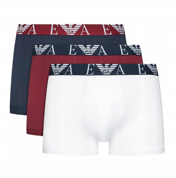 Мъжки боксерки 3 броя в кутия Emporio Armani 111473 3F715 13911 в бяло ; бордо