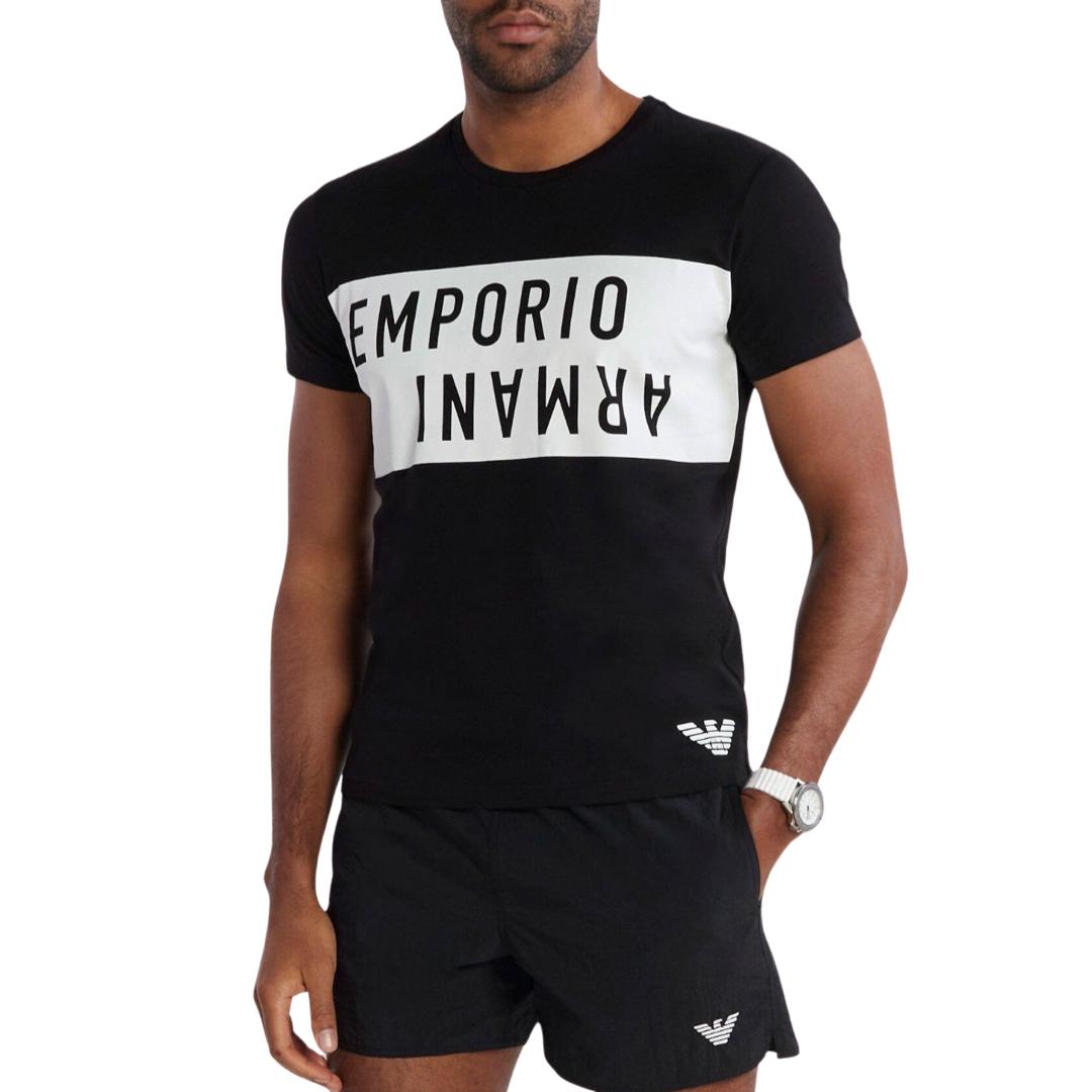 Мъжка тениска Emporio Armani черна 211818 4R476