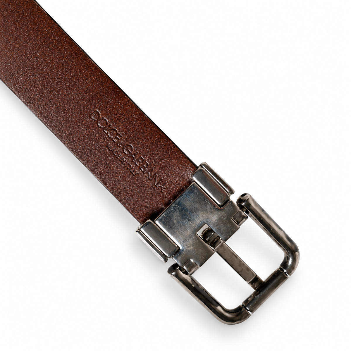 Men's belt Dolce & Gabbana SKU: BC4811 AO163 - buckle and belt tip view