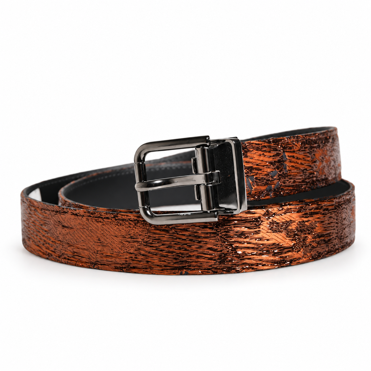 Men's belt Dolce & Gabbana SKU: BC4337 AW224 - front coiled view