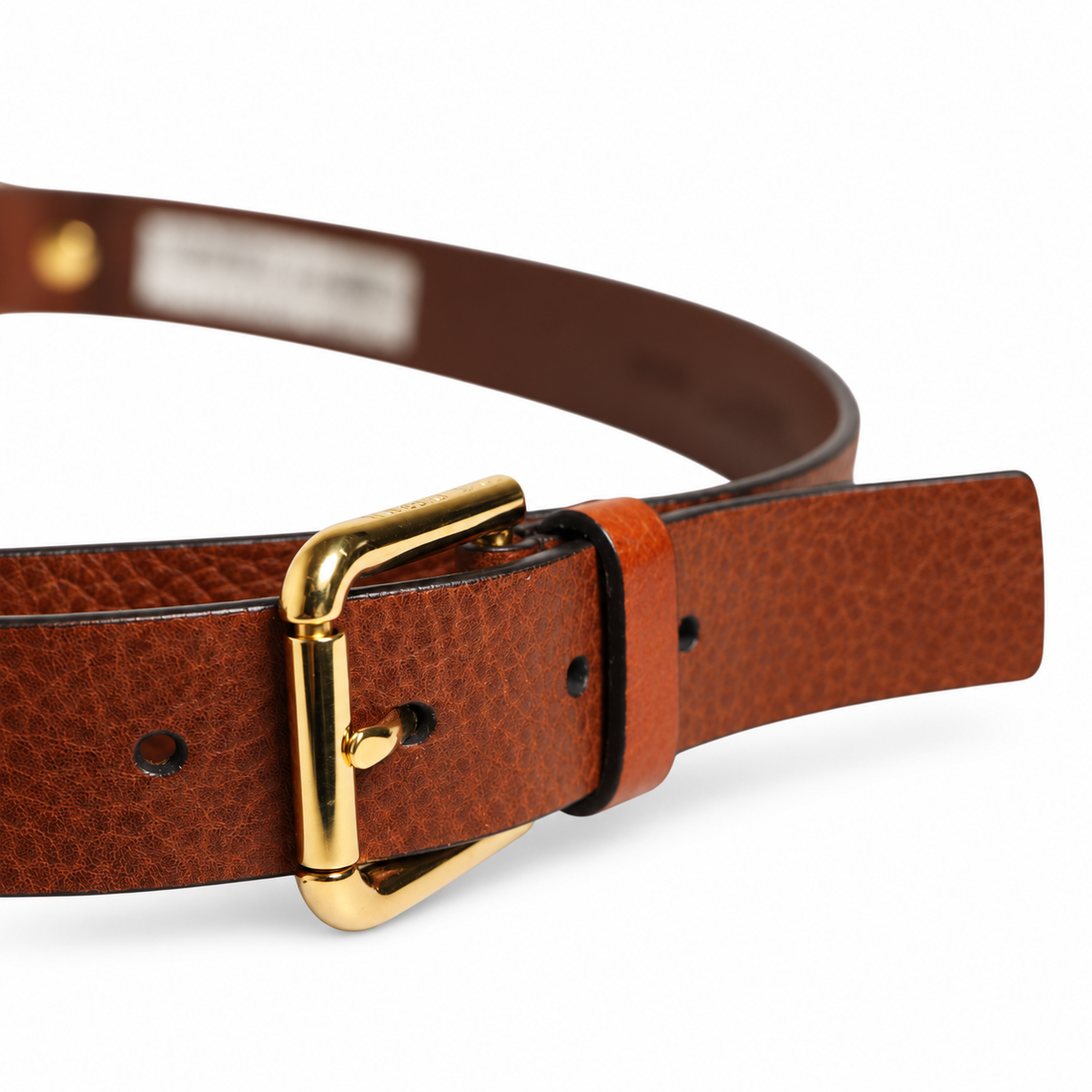 Men's belt Dolce & Gabbana SKU: BC4638 AO960 buckle close up view