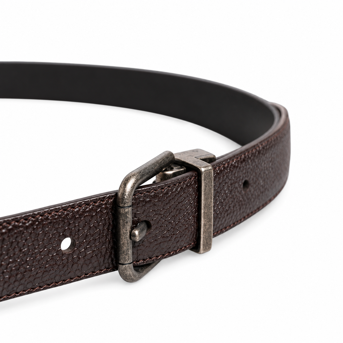 Men's belt Dolce & Gabbana SKU: BC3614 A1828 side buckle close-up