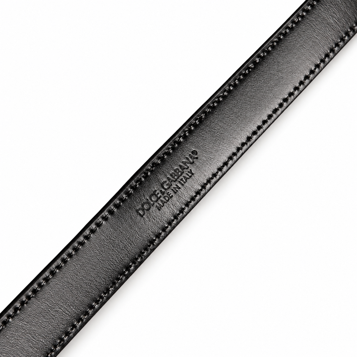 Men's belt Dolce & Gabbana SKU: BC4337 B4152 back logo stamp close-up
