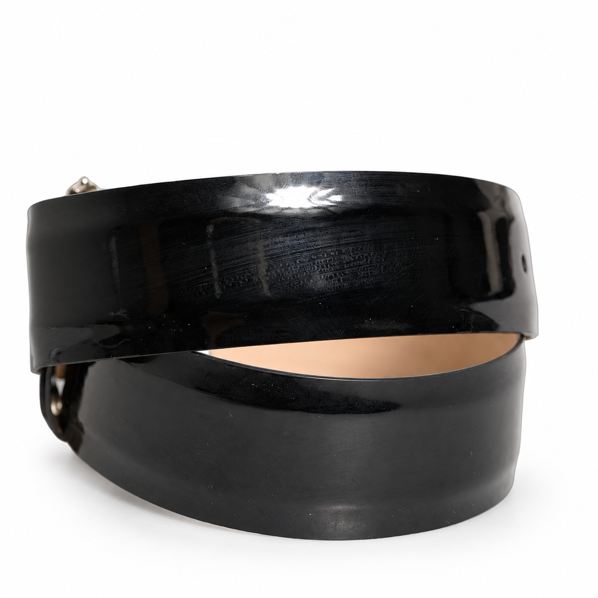 Dolce & Gabbana Black Leather Crystal Metal Buckle Belt - BE1245 AI168 - view 4