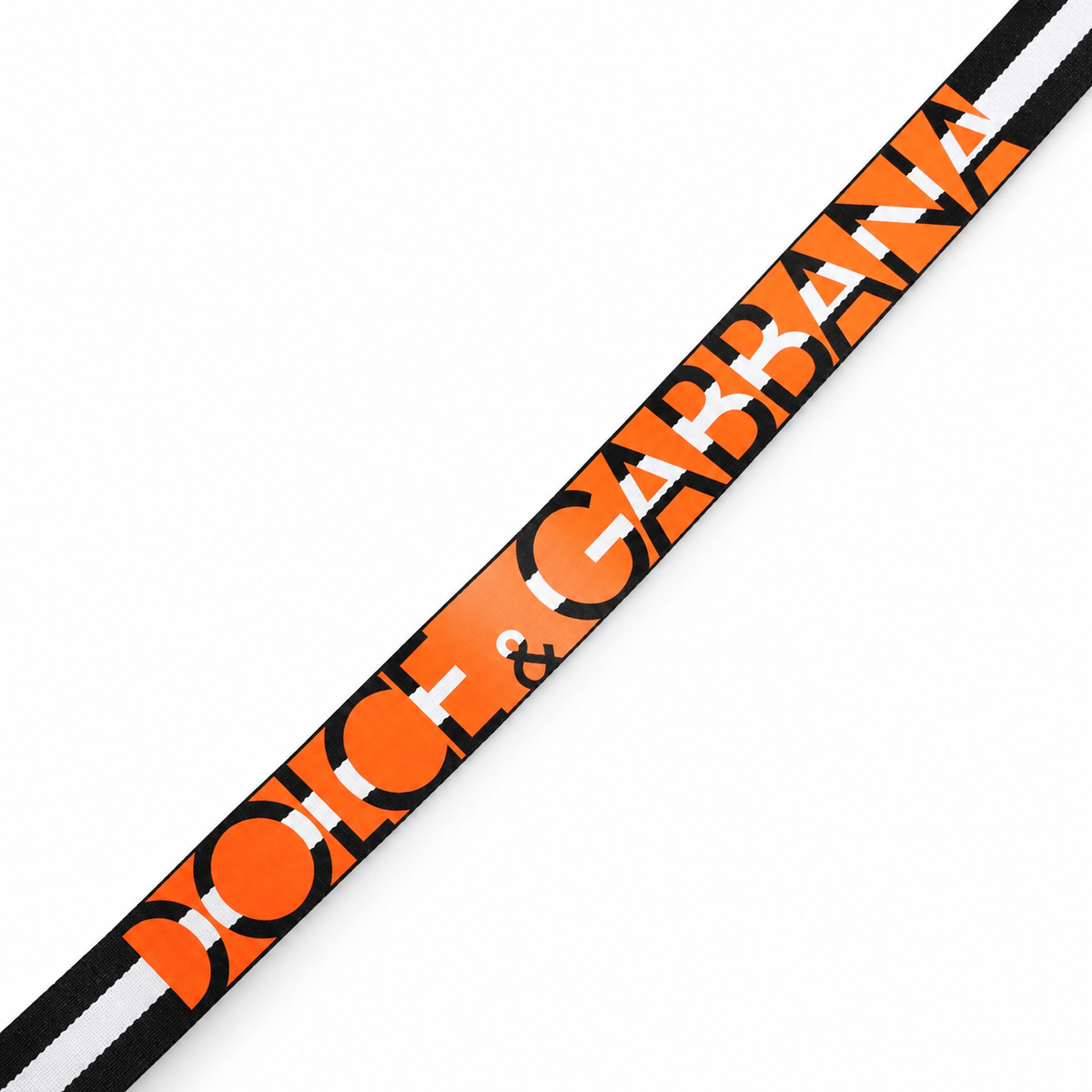 Men's belt Dolce & Gabbana SKU: BC4267 AZ950 orange logo print close up
