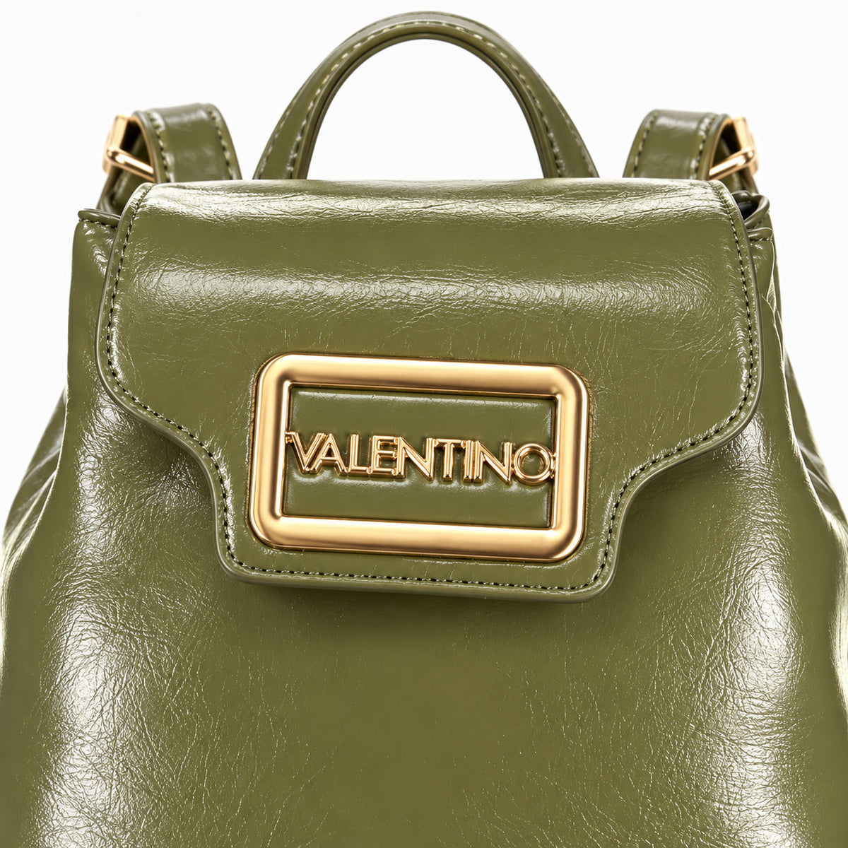 Women's backpack Mario Valentino Moni VBS8FV22 logo and texture detail view