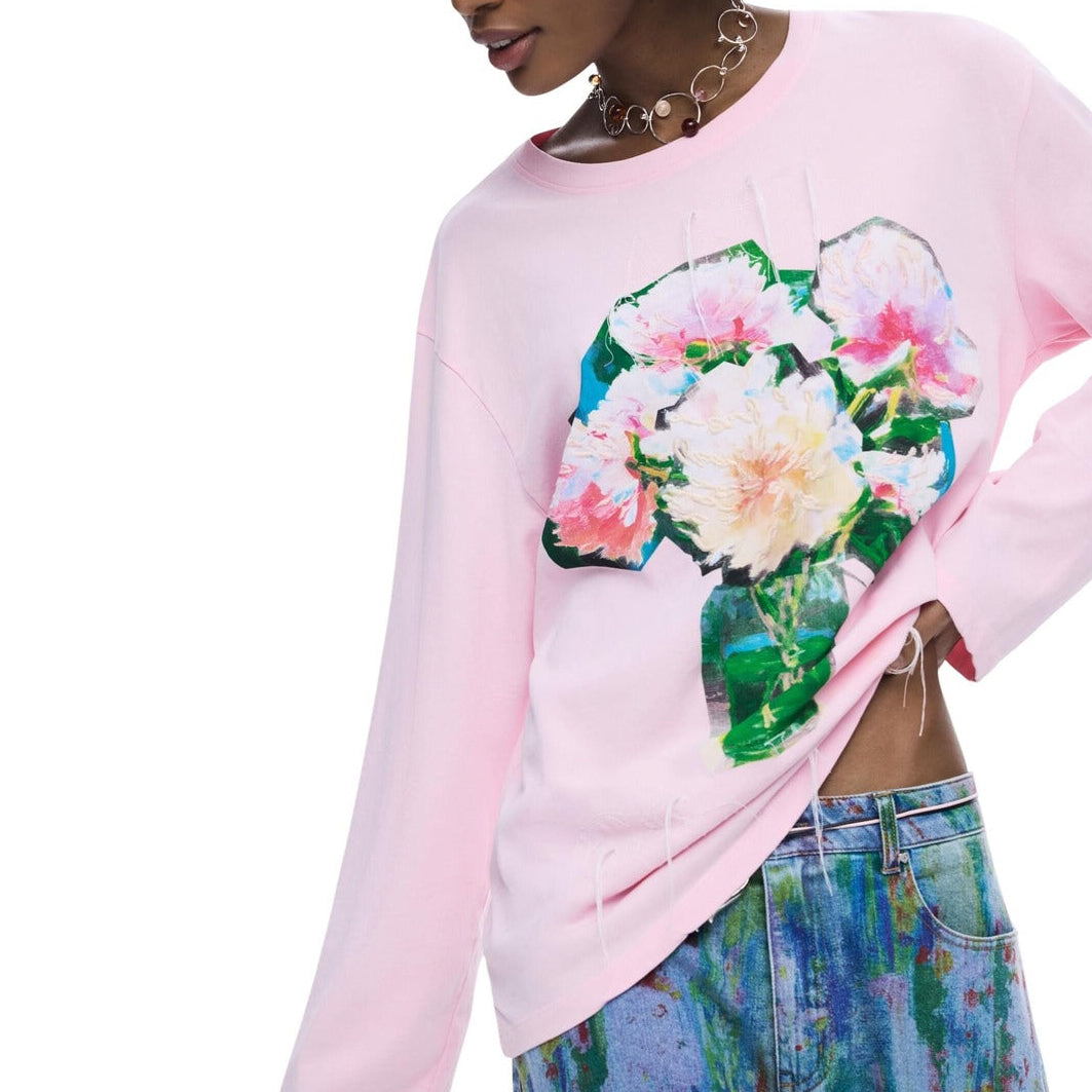 Дамска блуза Desigual women’s t-shirt 26SWTKX4 3058 Model view