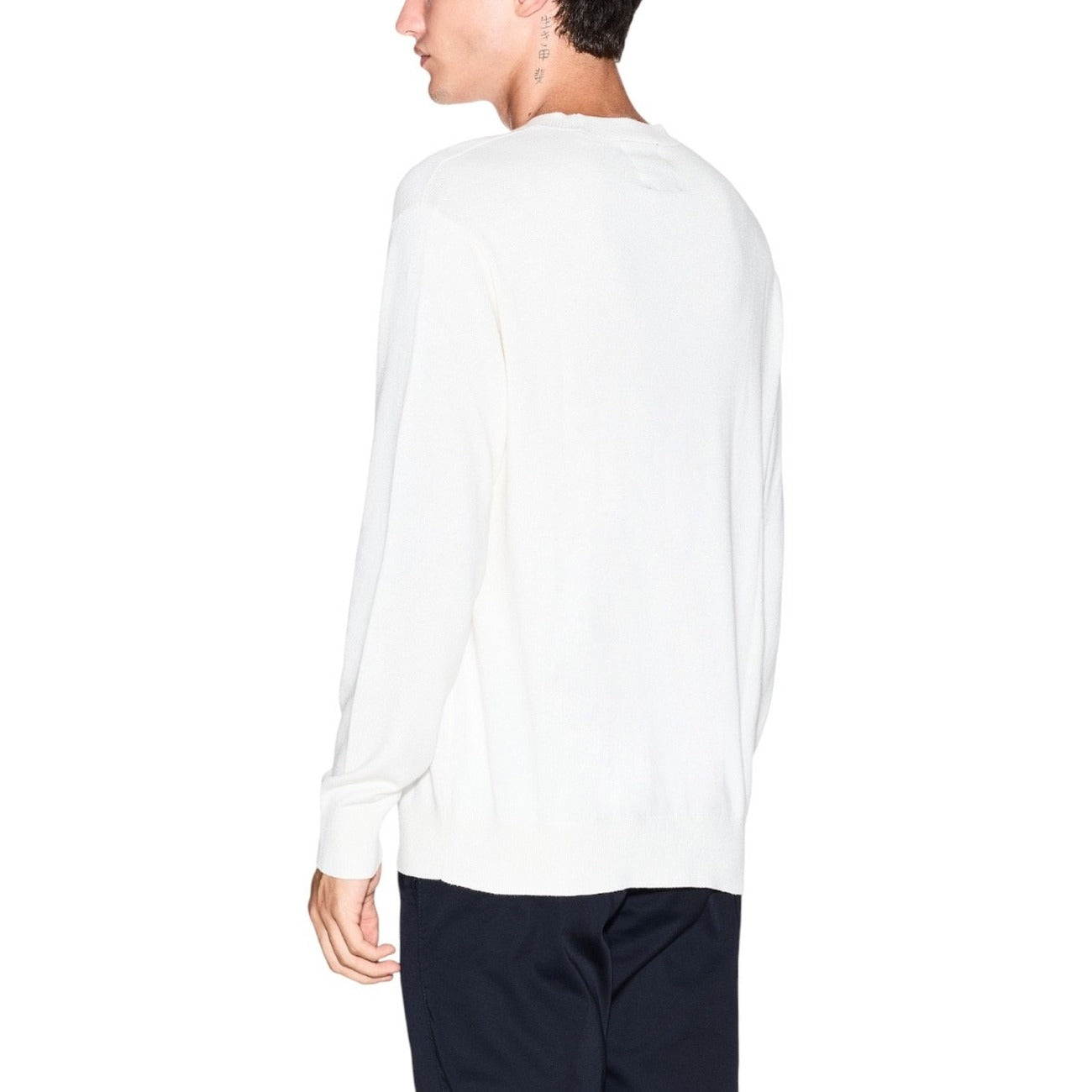 Мъжки бял пуловер Armani Exchange Men Sweater XM000338 AF12291 Back View