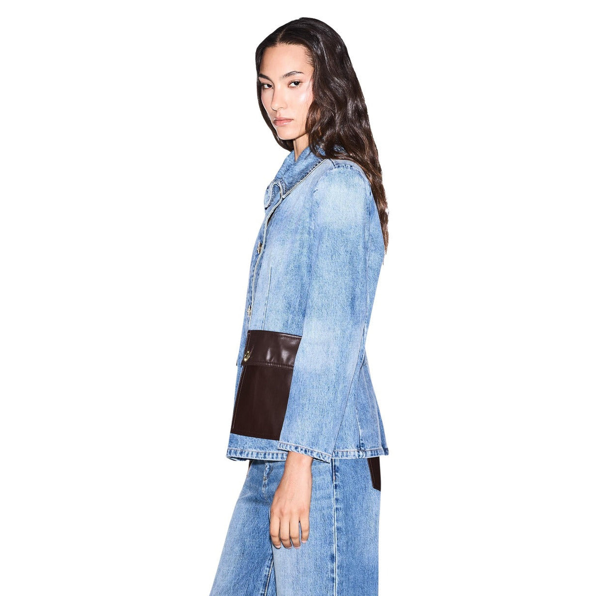 Дамско дънково яке Armani Exchange Women Denim Jacket XW002997 AF25766 MB001 Side View