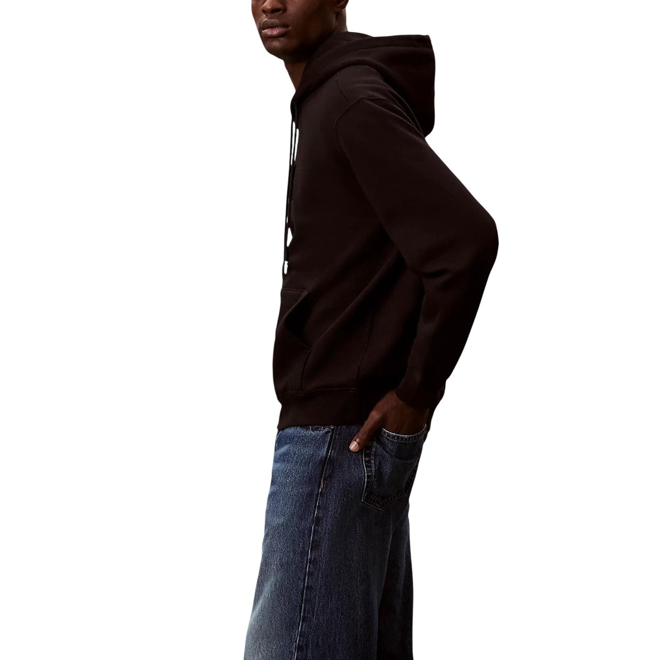 Мъжко черно худи Calvin Klein Jeans Men Hoodie LV04RD250G Side View